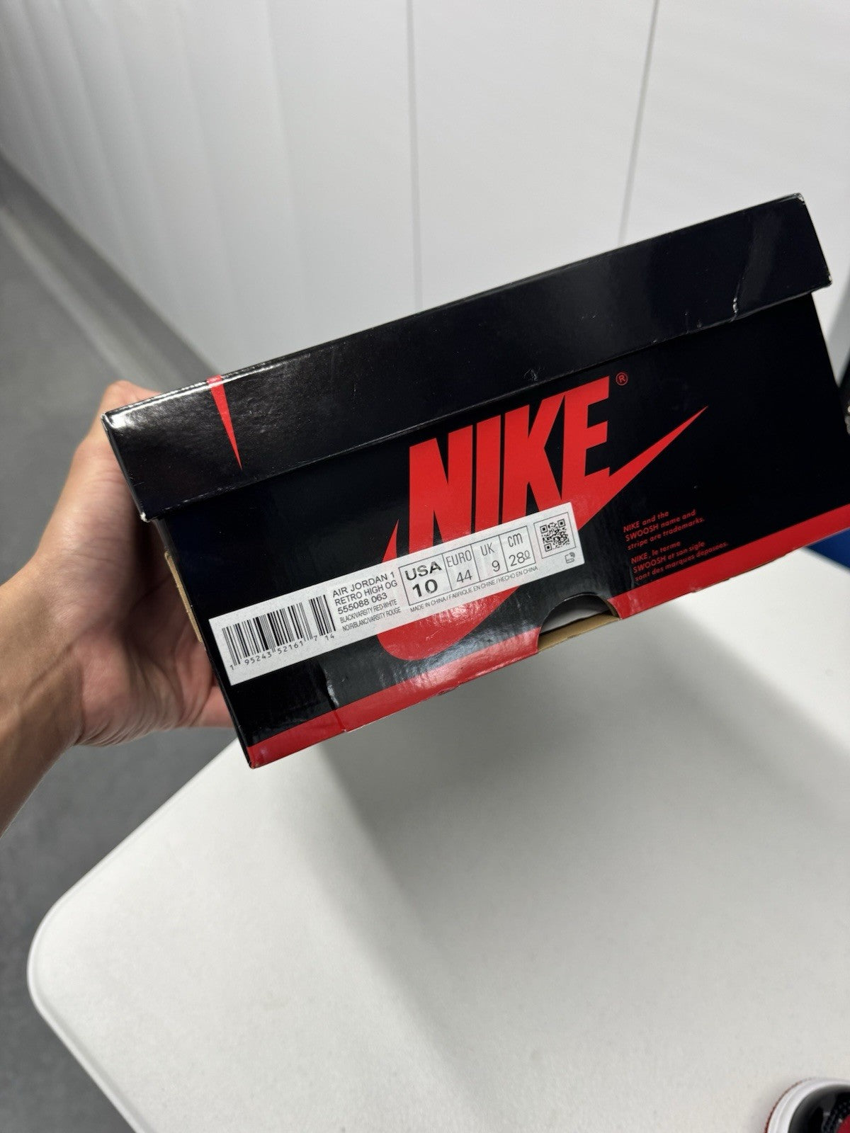 Nike Air Jordan 1 Men's Size 10 Retro OG High Patent Bred Colorway