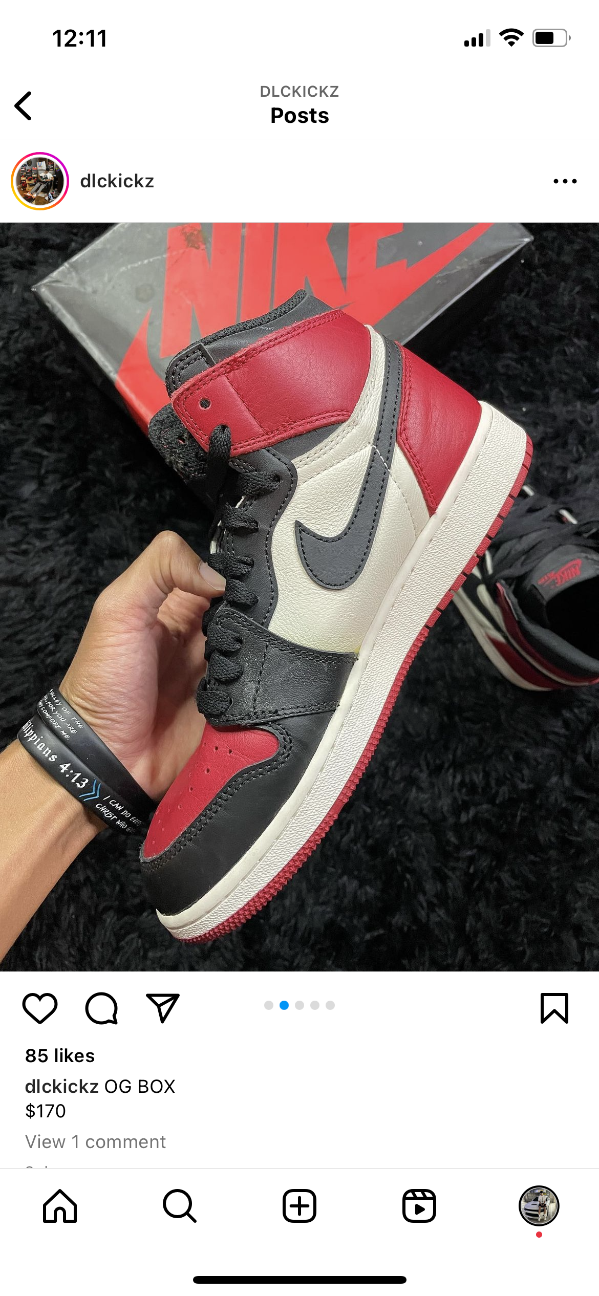 Bred Toe 1s (6.5)