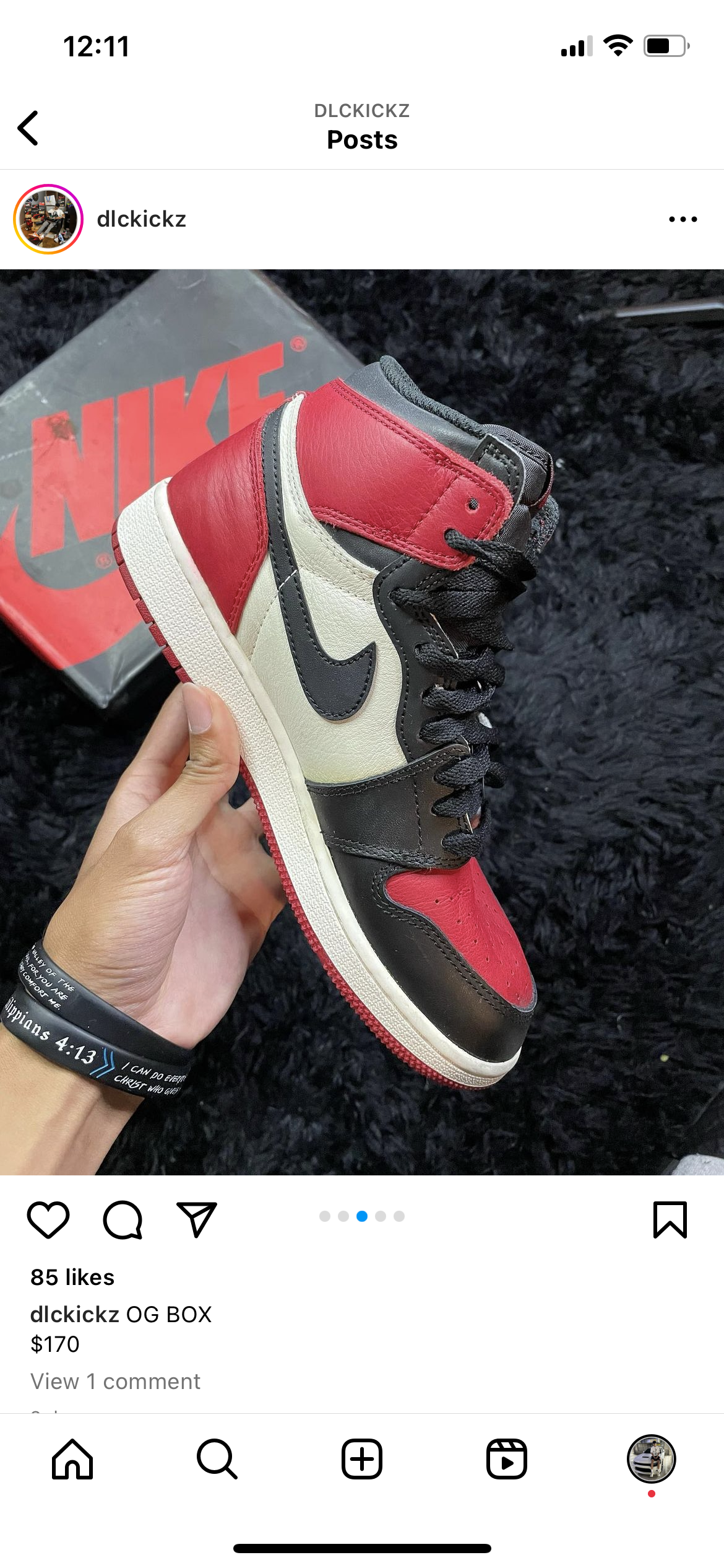 Bred Toe 1s (6.5)