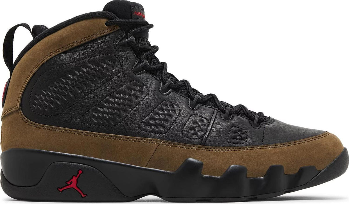 Jordan Air Jordan 9 Retro 2024 "Olive" Men's Sneakers Black/True Red, SIZE 8.5