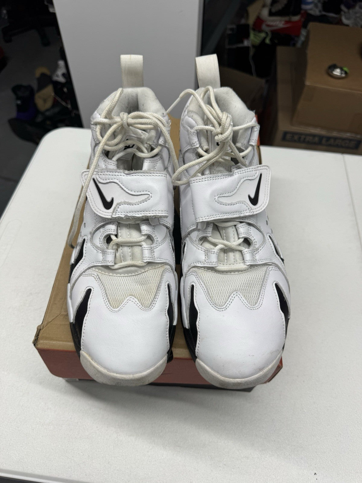 Nike Air DT Max '96 Colorado Away White/Black/Vegas Gold Straps SIZE 10