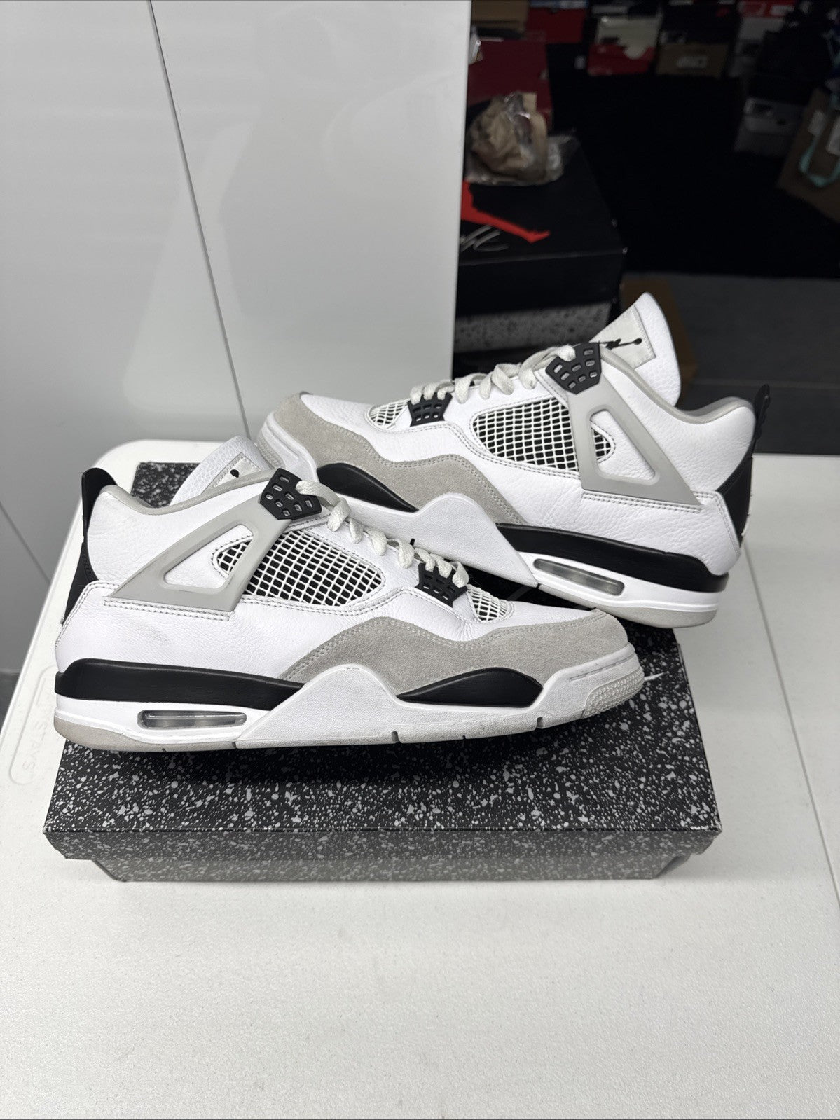 Size 12 - Jordan 4 Retro Mid Military Black
