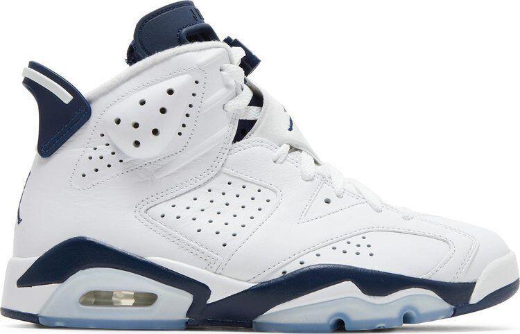 Jordan Air Jordan 6 Retro Men's Sneakers White/Midnight Navy SIZE 9.5