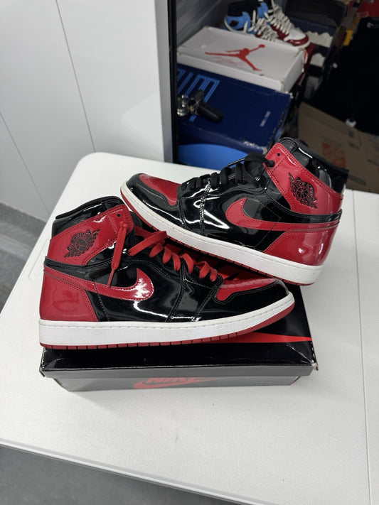 Air Jordan 1 Men's Size 12 Patent Bred Colorway