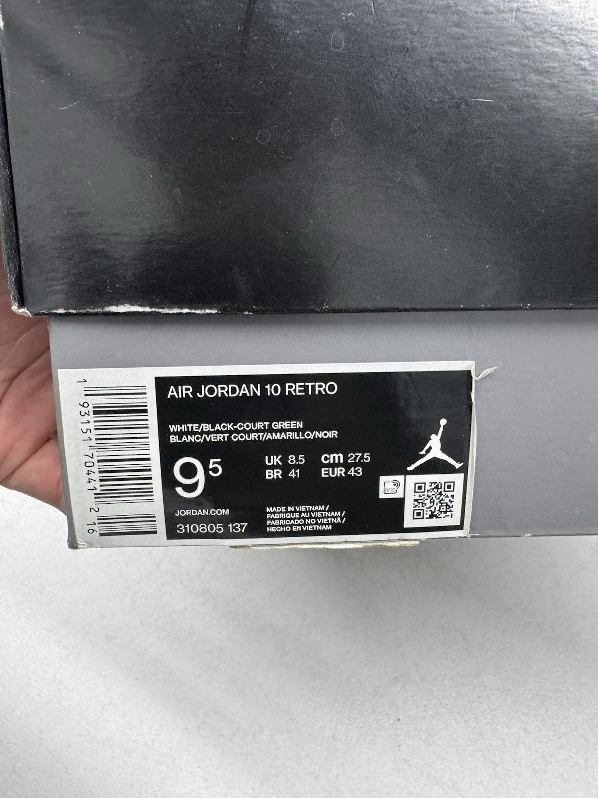 Jordan Air Jordan 10 Retro 2019 Seattle White/Black-Kelly Green SIZE 9.5