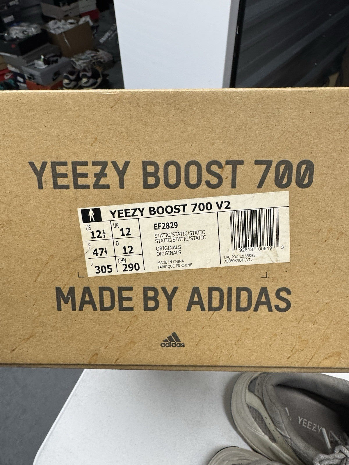 adidas Yeezy Boost 700 V2 Static Gray Men's Sneakers Size 12.5