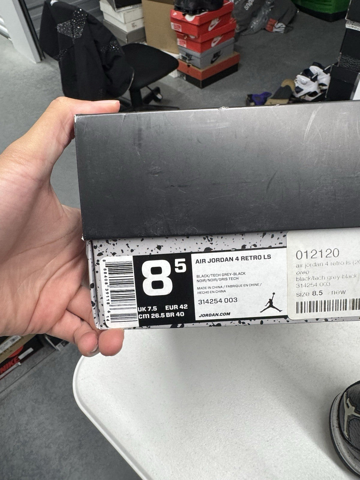 Jordan Air Jordan 4 Retro LS Oreo 2015 Sneakers 314254-003 SIZE 8.5