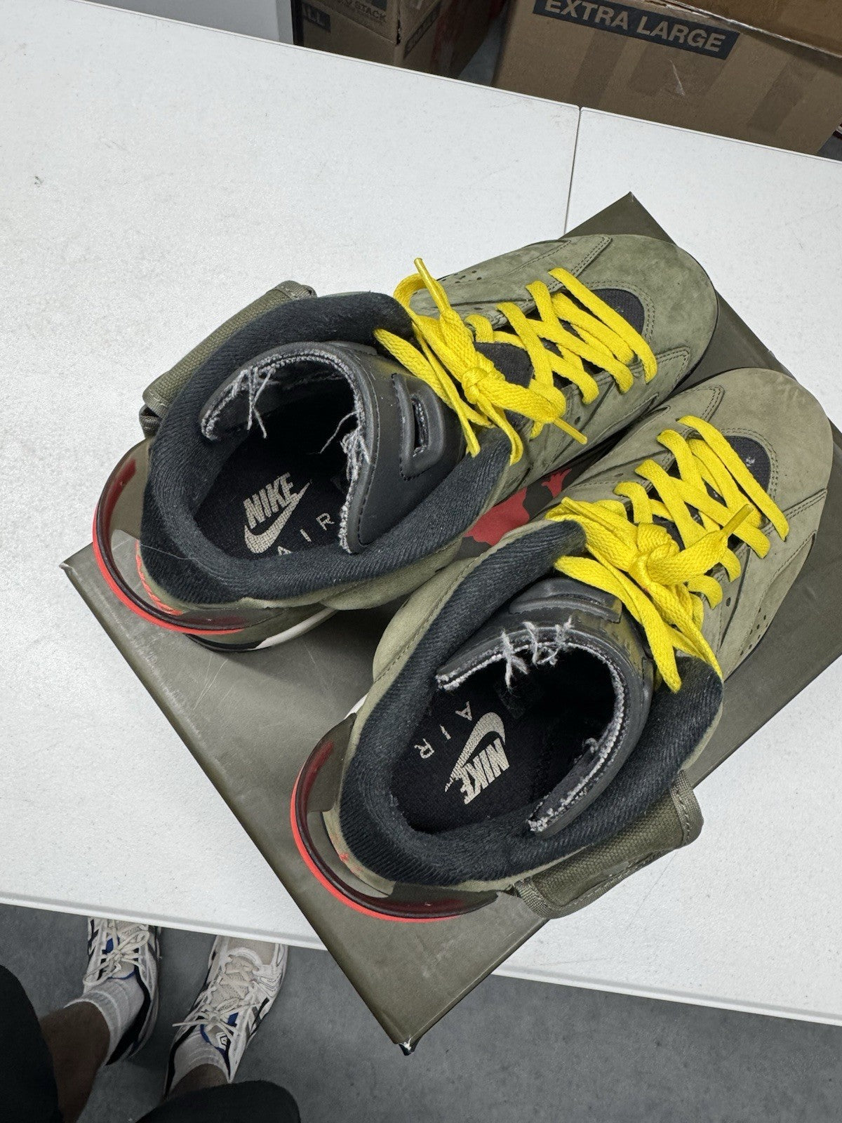 Jordan Air Jordan 6 Retro SP Travis Scott Olive Sneakers 2019 SIZE 10