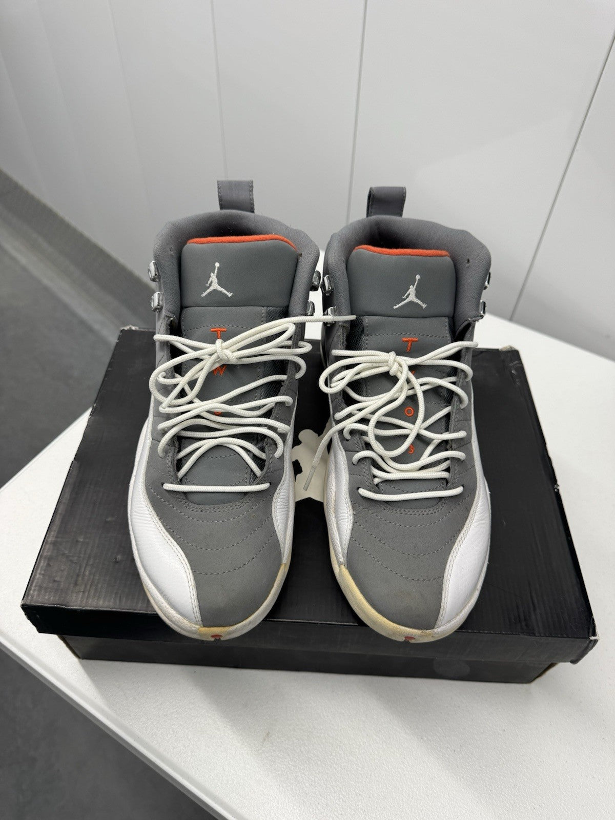 Air Jordan 12 Men's Retro Sneakers Wolf Gray, Size 9.5