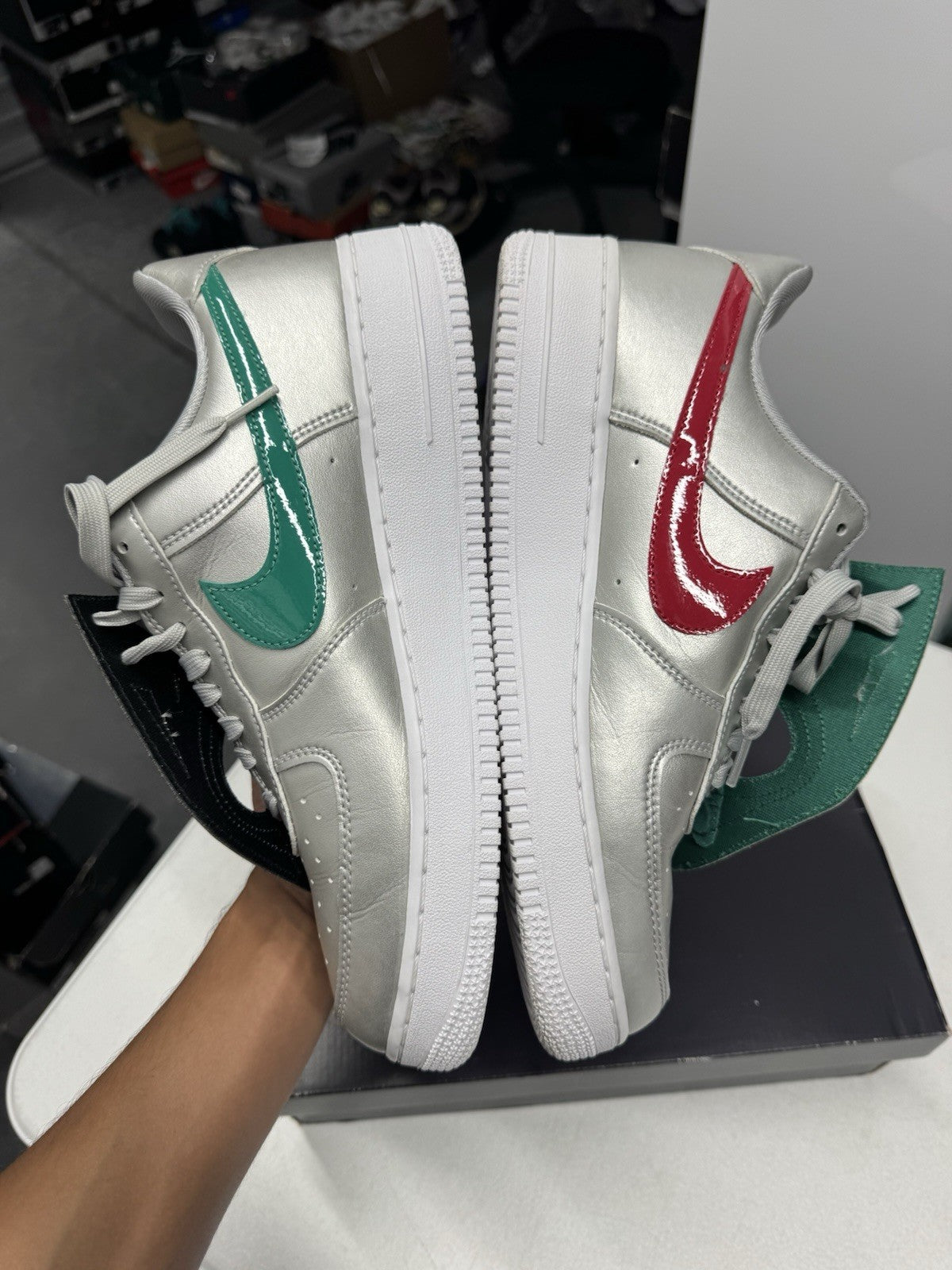 Nike Air Force 1 '07 LV8 Lucha Libre Metallic Silver Multi-Color SIZE 10.5
