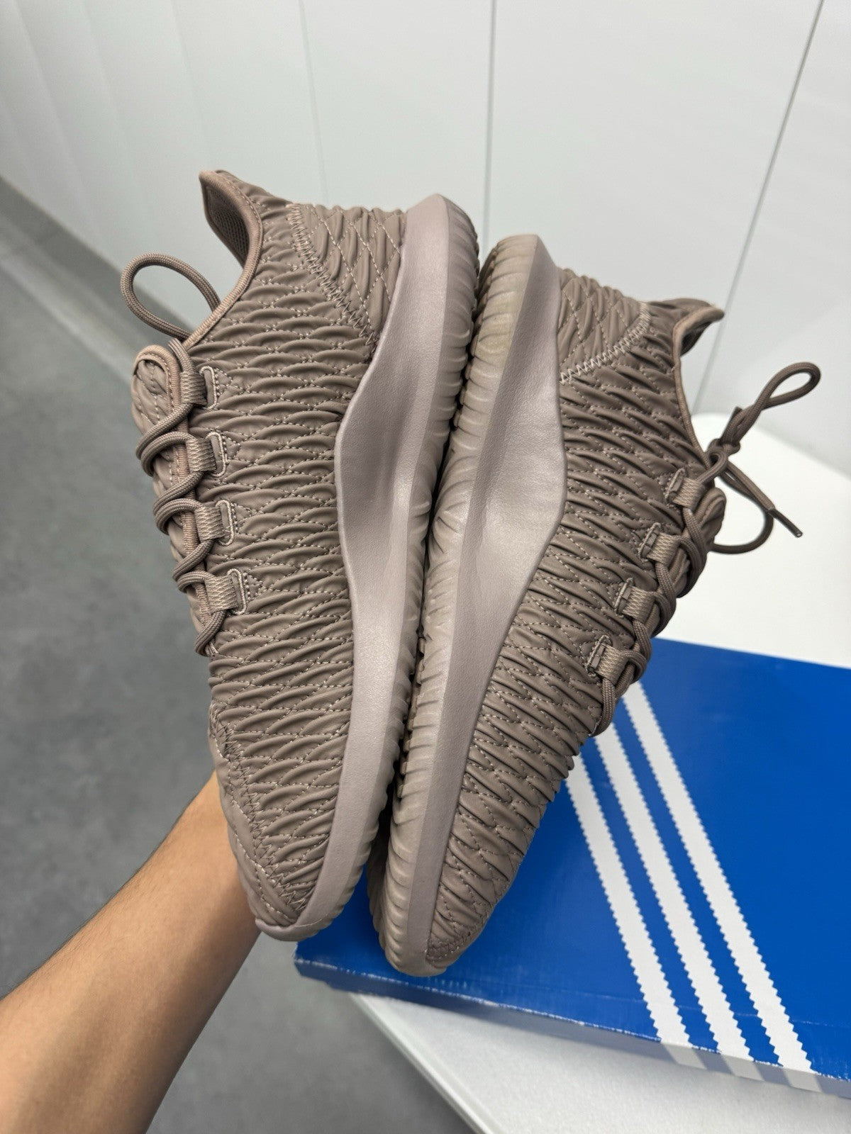 adidas Tubular Shadow Men's Running Shoes Trace Brown , Size 11