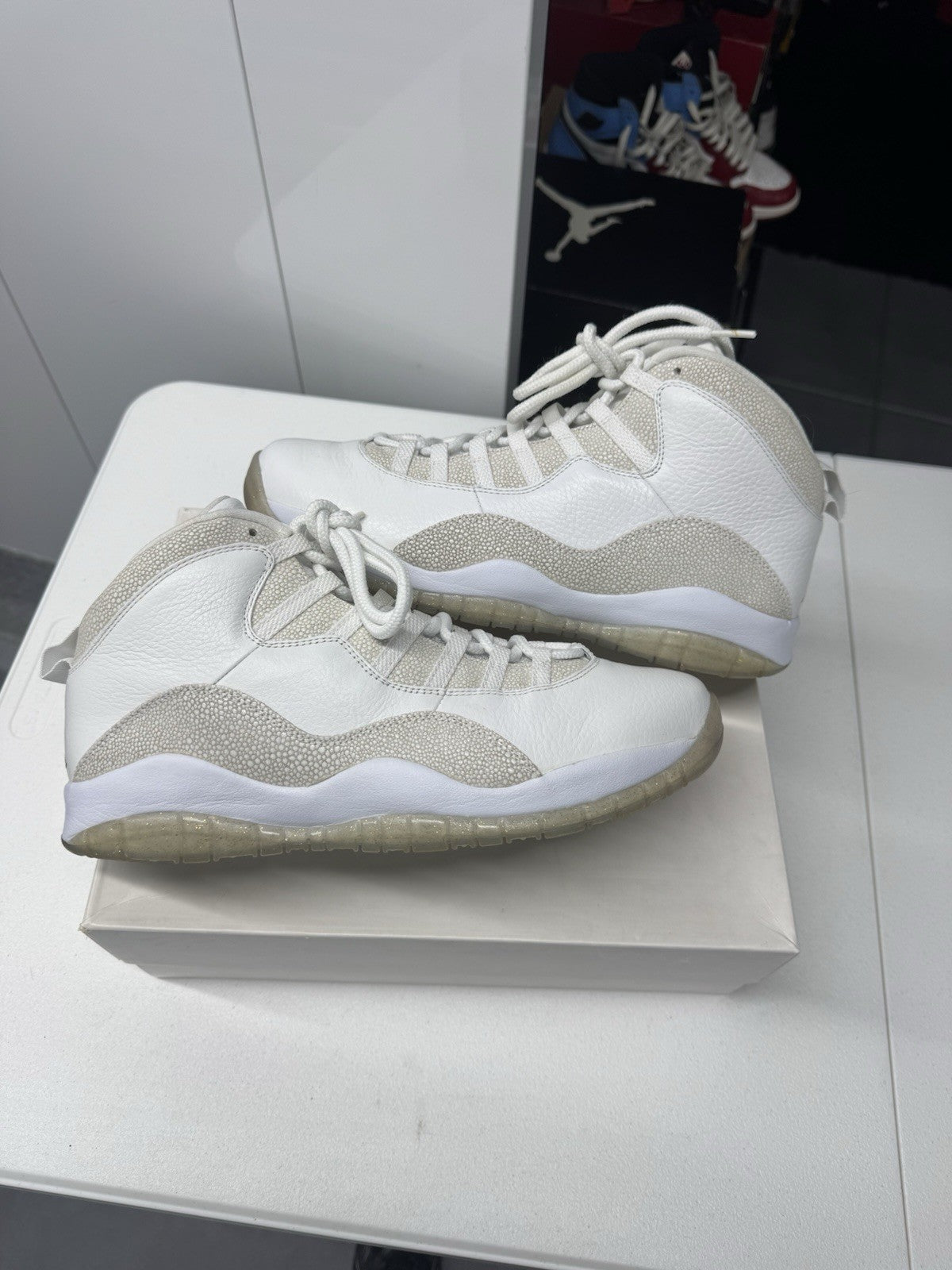 Nike Air Jordan 10 Retro Drake OVO White Sneakers Size 12