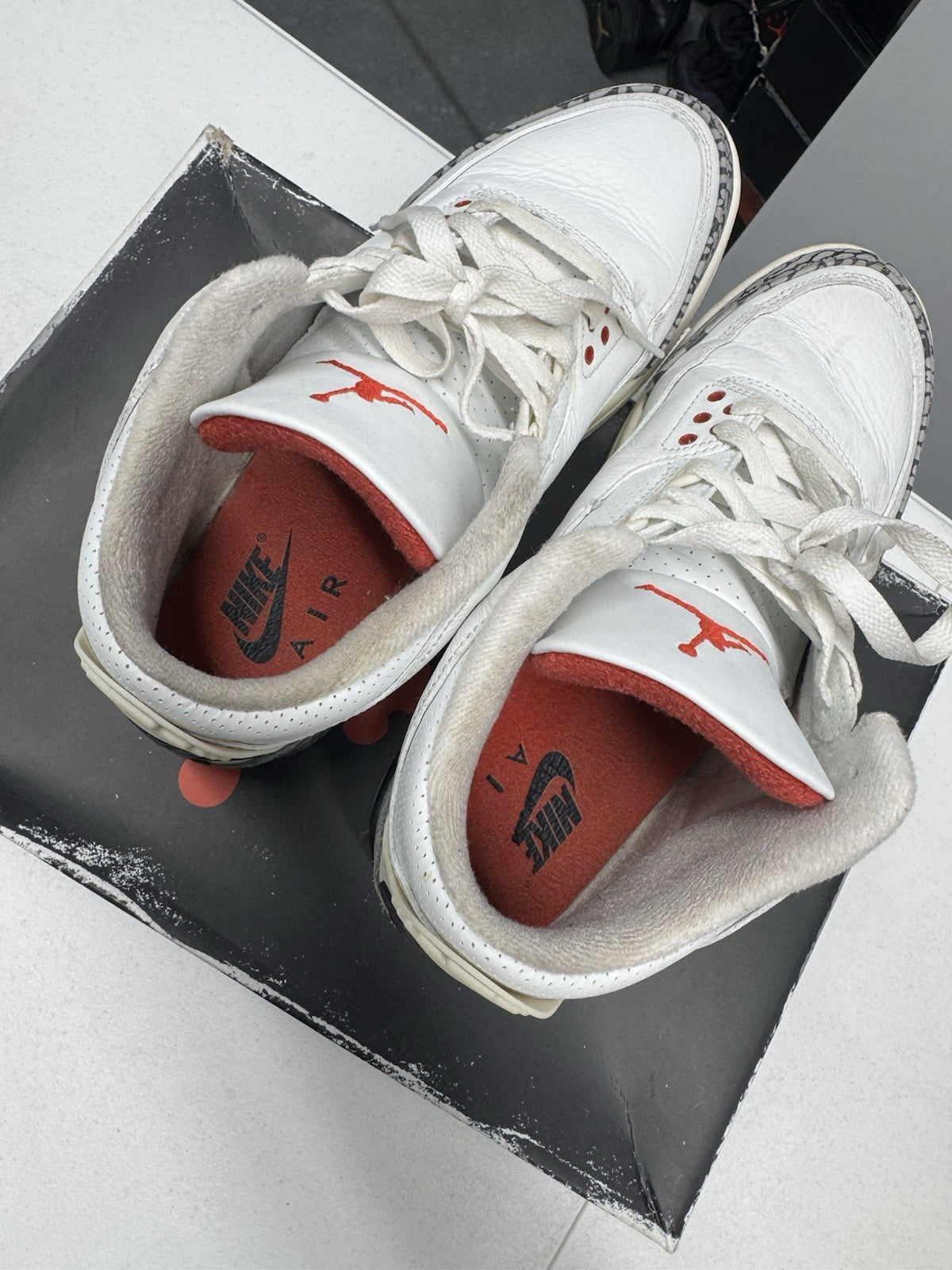 Jordan Air Jordan 3 Retro White Cement Reimagined Men's Sneakers SIZE 8