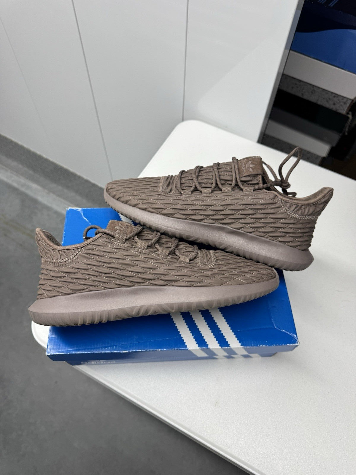 adidas Tubular Shadow Men's Running Shoes Trace Brown , Size 11