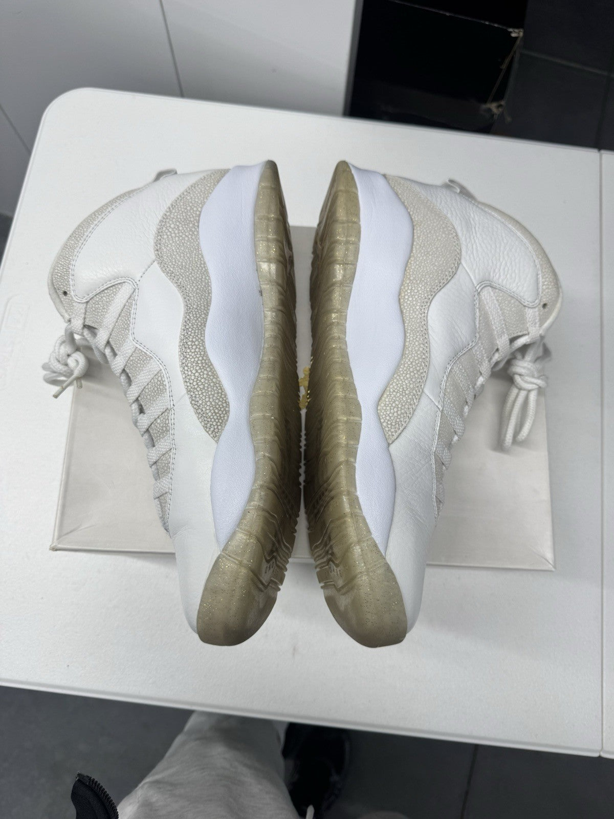 Nike Air Jordan 10 Retro Drake OVO White Sneakers Size 12
