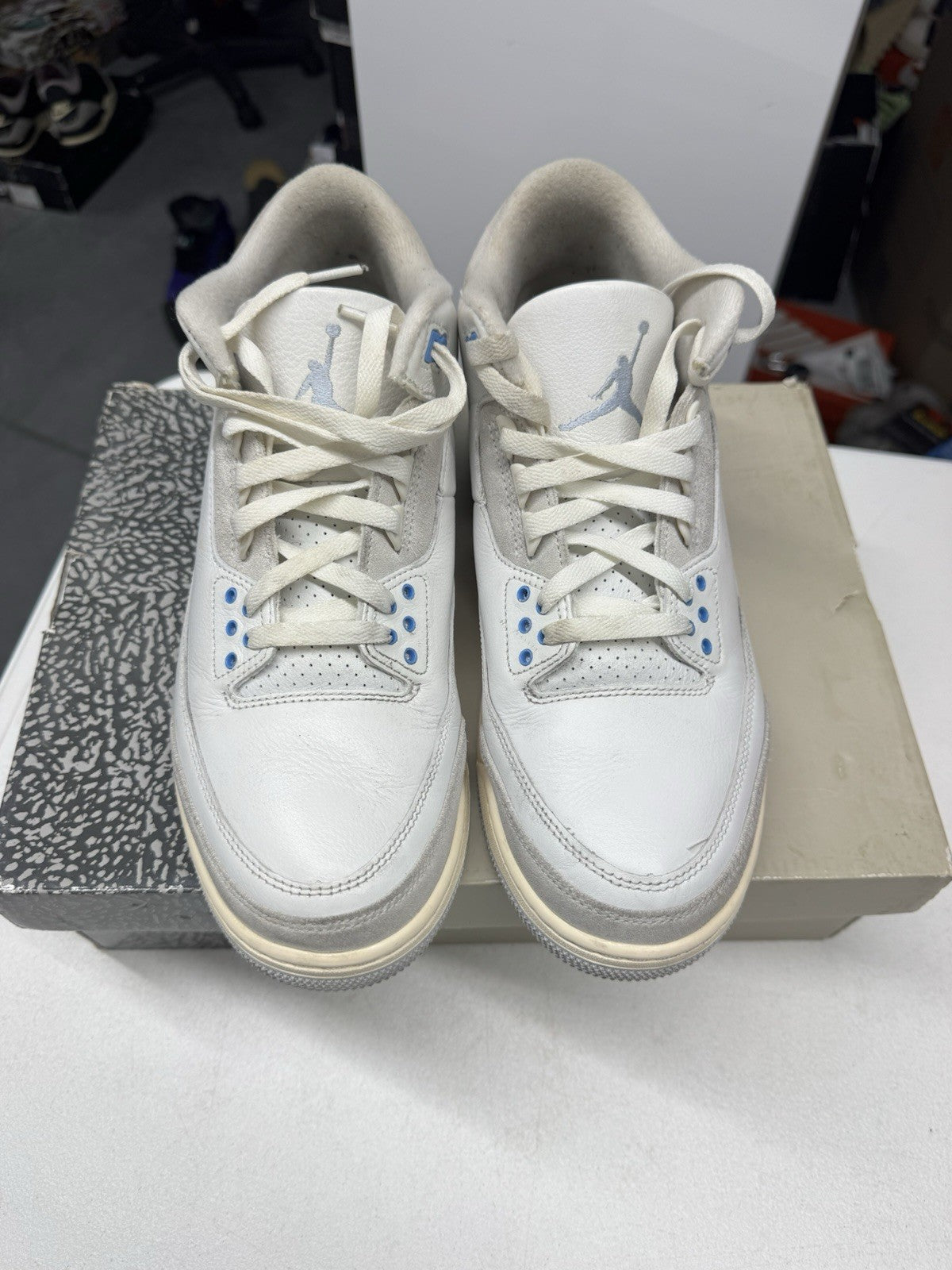 Jordan Air Jordan 3 Retro Lucky Shorts White/Blue/Gray Men’s SIZE 10.5