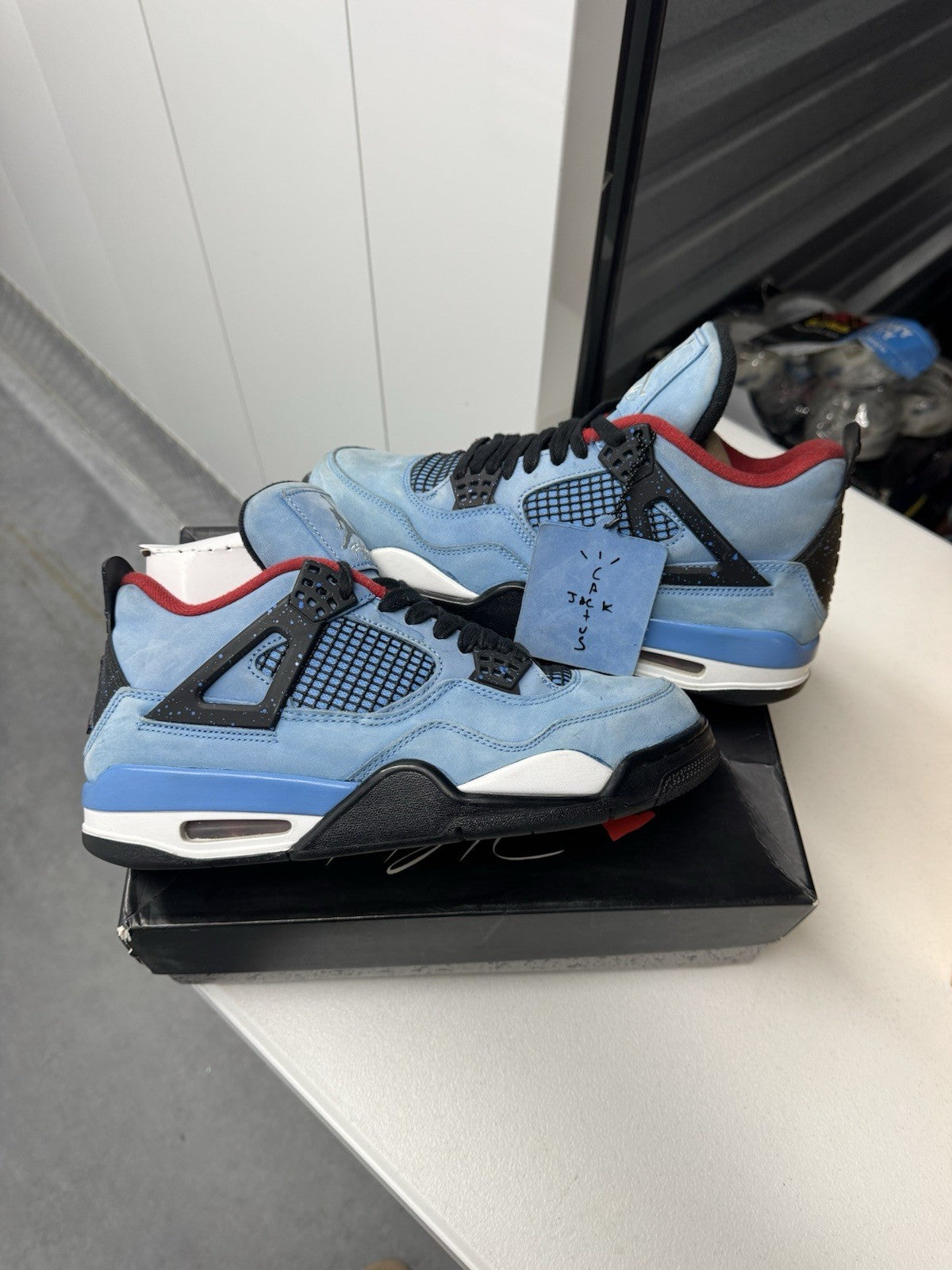 Jordan Air Jordan 4 Retro Travis Scott Cactus Jack Blue Size 9.5 308497-406 2018