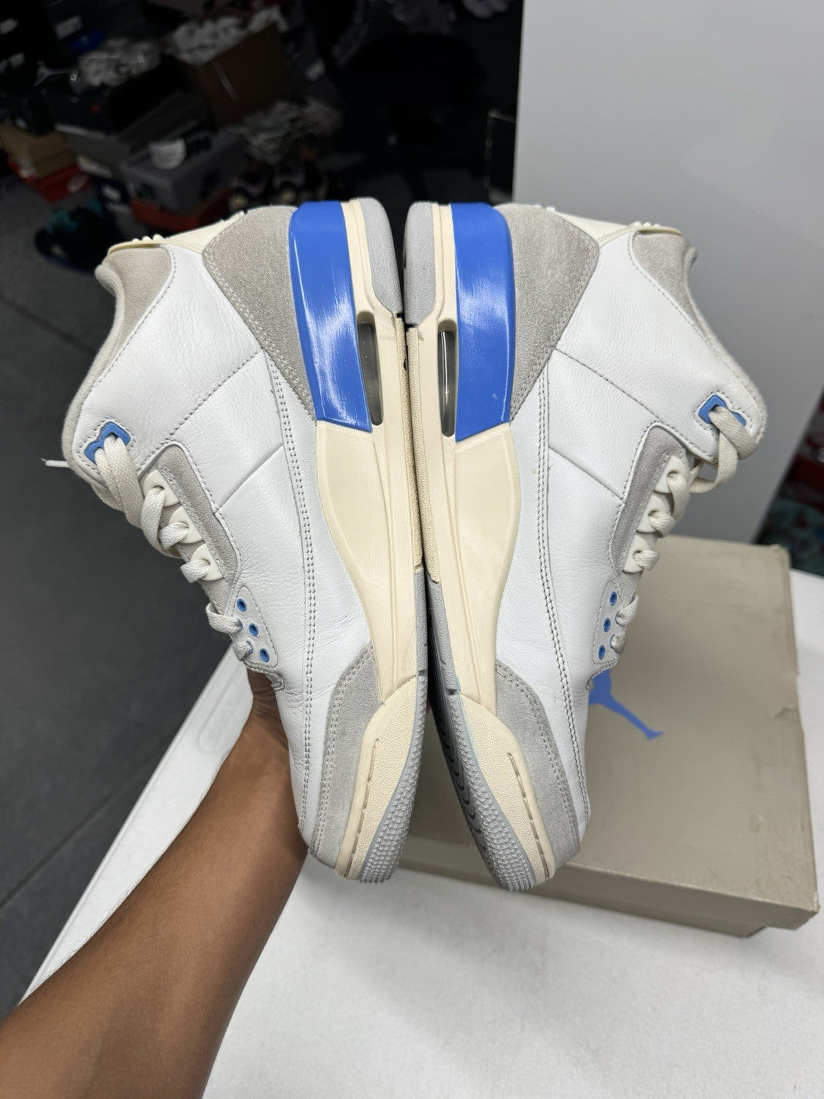 Jordan Air Jordan 3 Retro Lucky Shorts White/Blue/Gray Men’s SIZE 10.5
