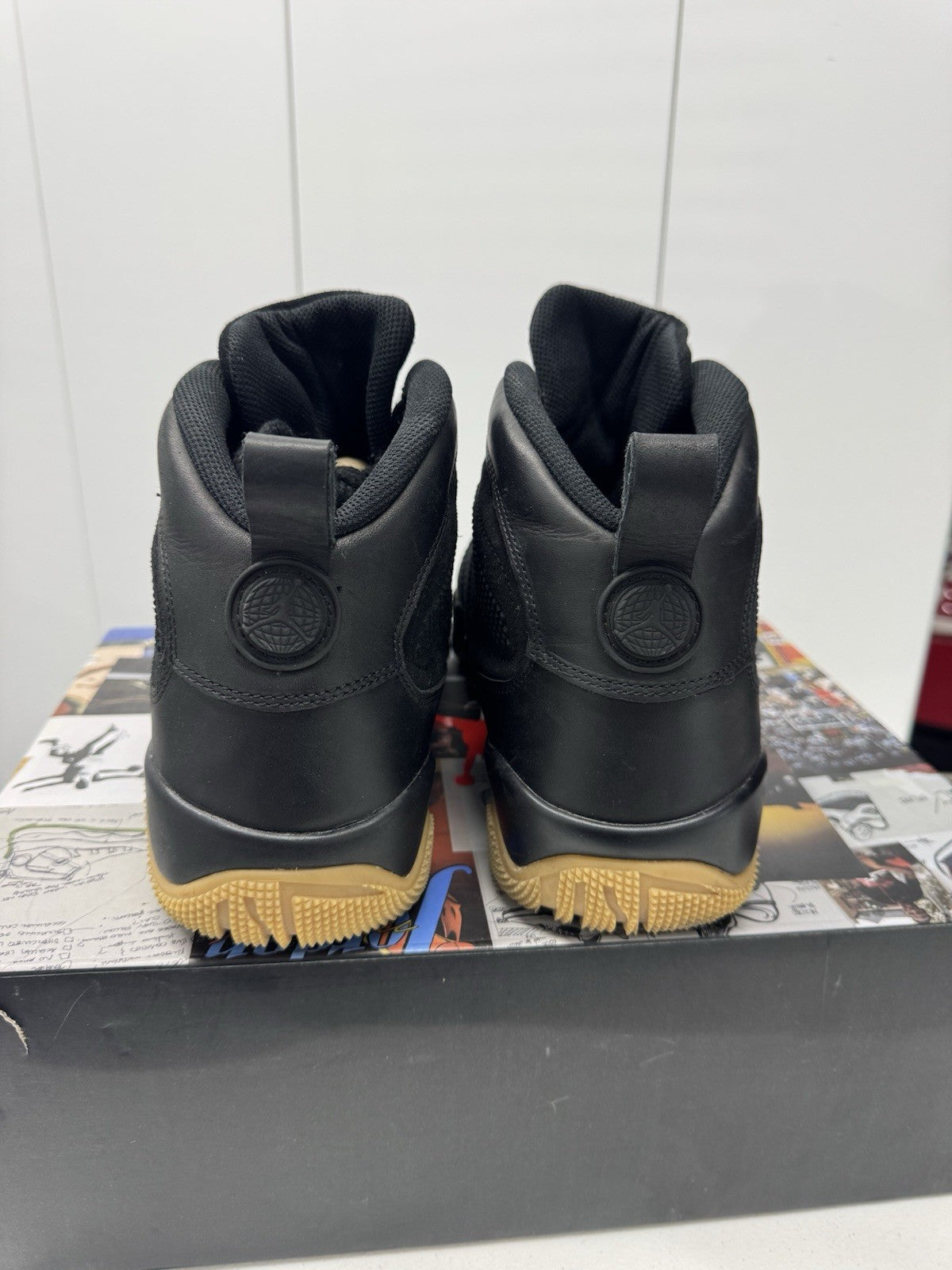 Air Jordan 9 Retro Men's Black/Gum Light Brown Boot, Size 11, AR4491-025