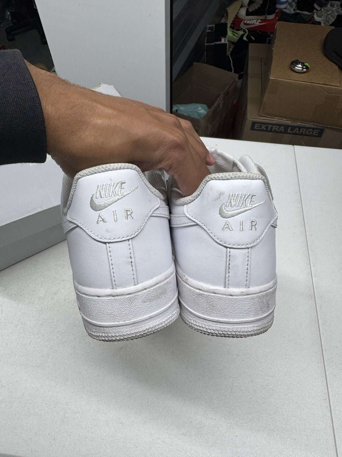Nike Air Force 1 '07 Low Triple White Men's Sneakers SIZE 9.5