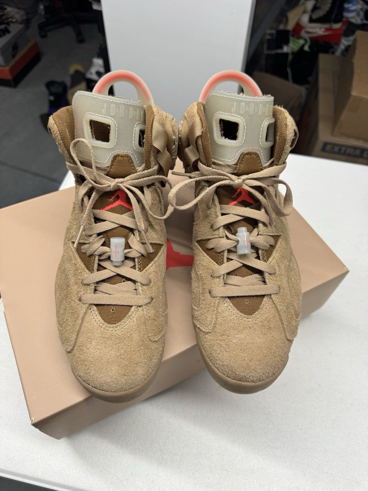 Jordan Air Jordan 6 Retro SP Travis Scott British Khaki Suede SIZE 9