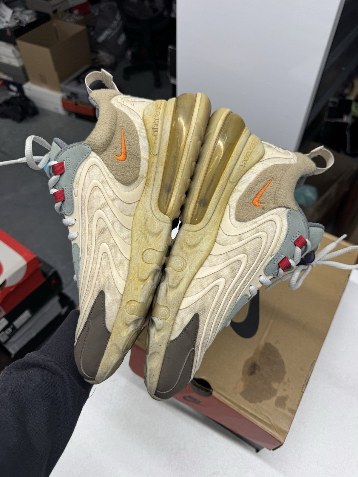 Nike Air Max 270 React ENG Travis Scott Cactus Trails Sneakers SIZE 9.5