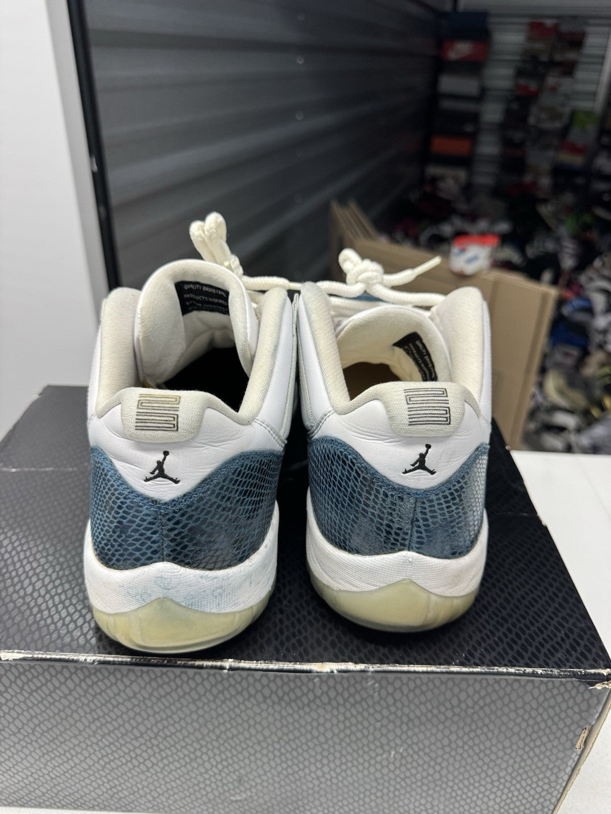 Jordan Air Jordan 11 Retro Low Snakeskin White/Black/Navy 2019 SZ13