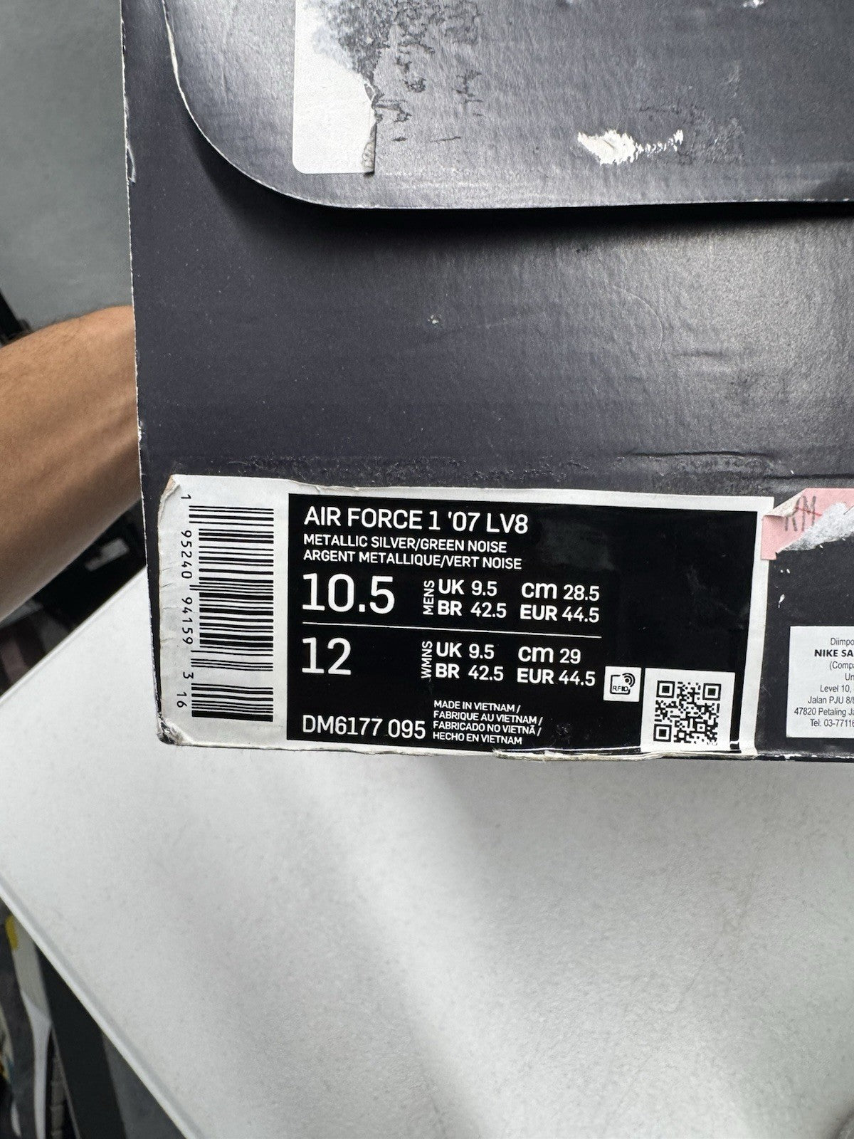 Nike Air Force 1 '07 LV8 Lucha Libre Metallic Silver Multi-Color SIZE 10.5