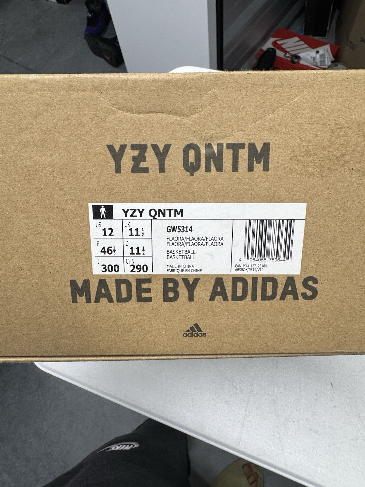 adidas Yeezy Quantum Flash Orange Men's Sneakers Size 12 GW5314 2021