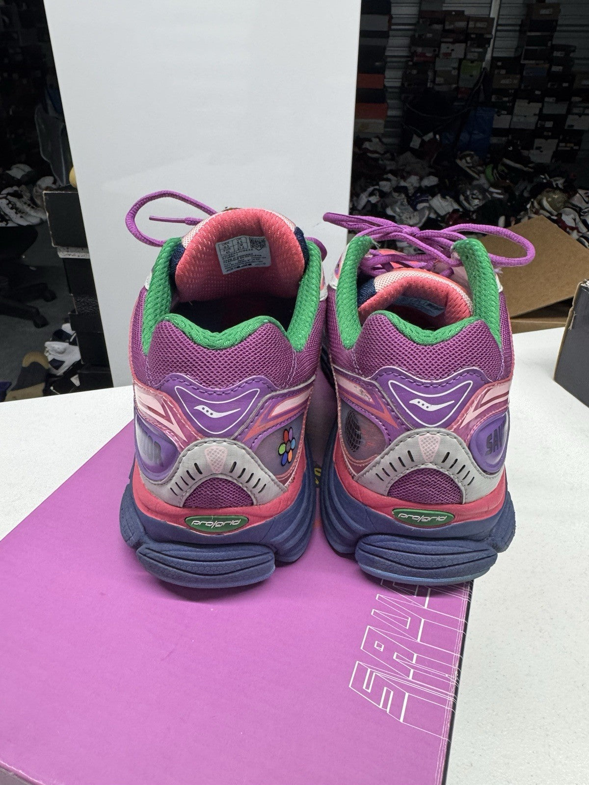 Saucony Jae Tips x ProGrid Omni 9 To Do List Pink/Purple S70864-1 SIZE 9.5