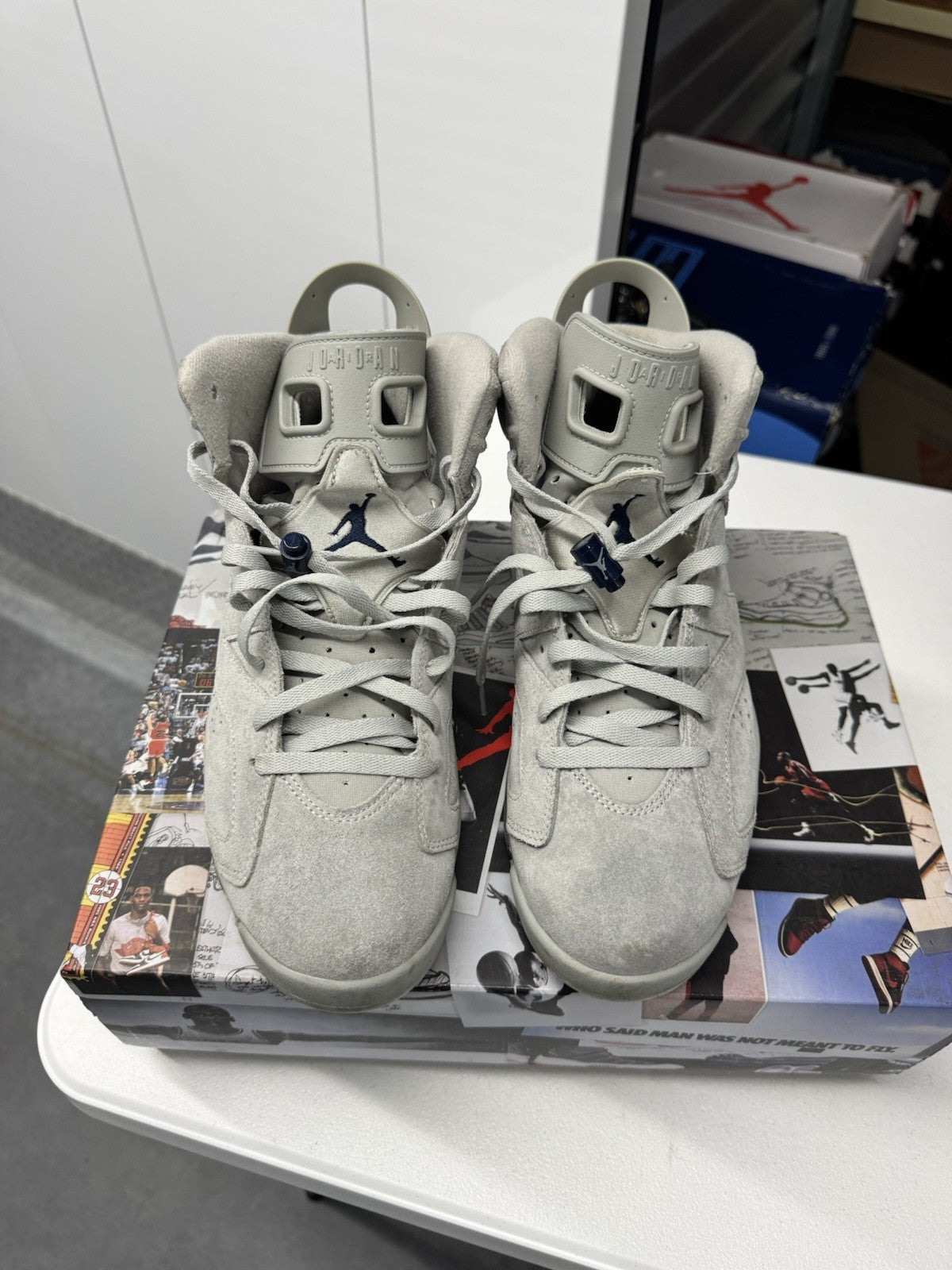 Nike Air Jordan 6 Retro Georgetown Men's Sneakers Size 11.5, Gray, CT8529-012