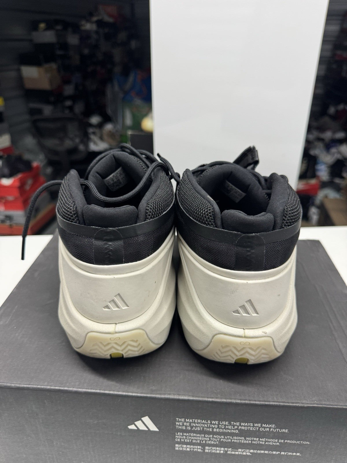 adidas Crazy IIInfinity 2.5 Men's Sneakers Chalk Black/White Low Top SIZE 9.5