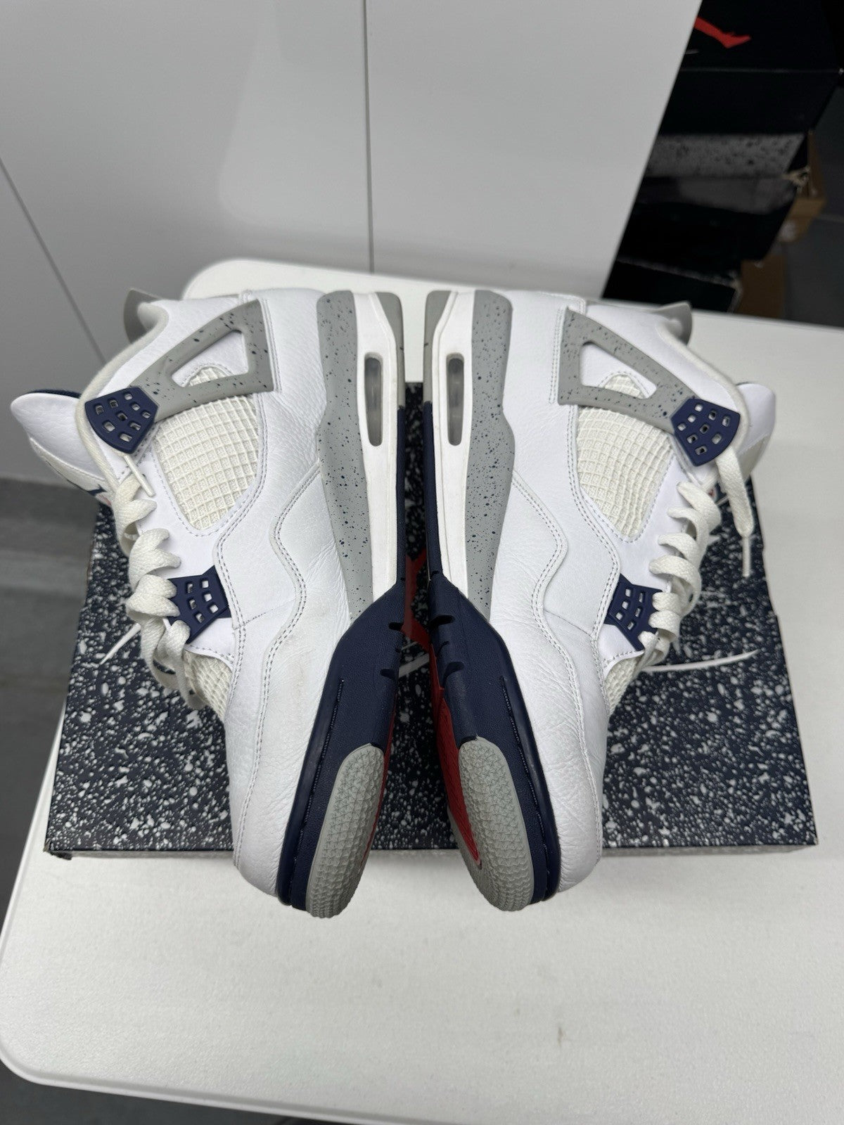 Nike Jordan 4 Men's Retro Midnight Navy Sneakers Size 12 DH6927-140