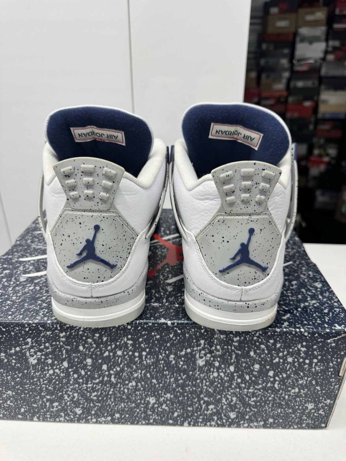 Nike Jordan 4 Men's Retro Midnight Navy Sneakers Size 12 DH6927-140