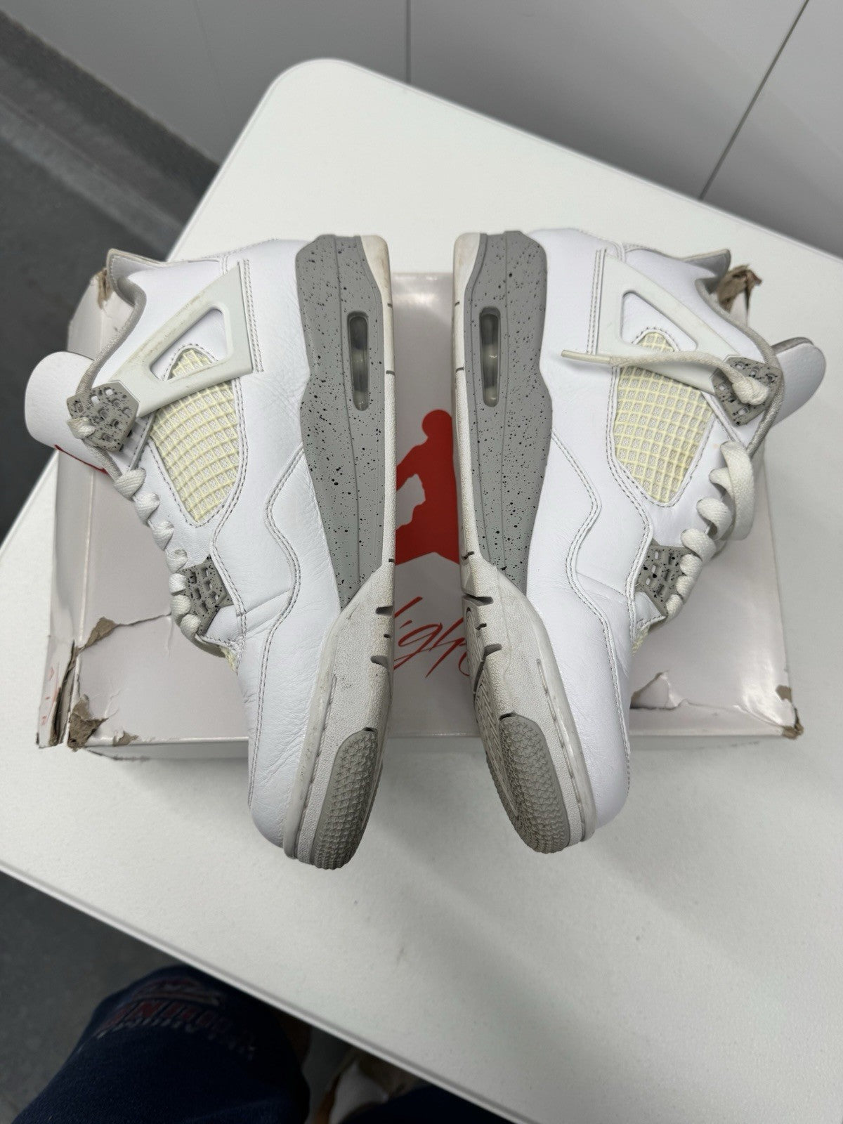 Air Jordan 4 Retro White/Oreo Grey, Size 8.5, DJ4699-100