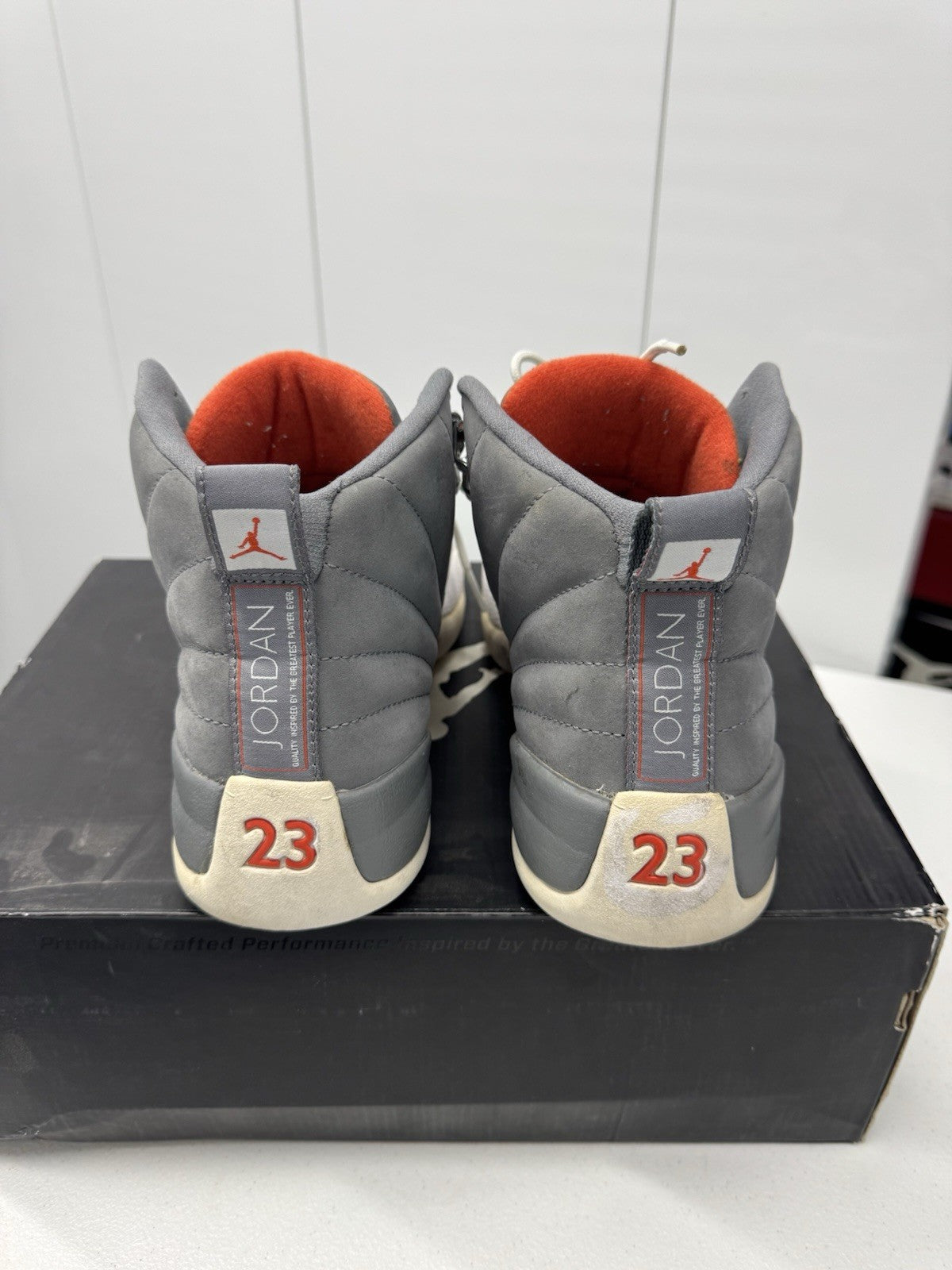 Air Jordan 12 Men's Retro Sneakers Wolf Gray, Size 9.5