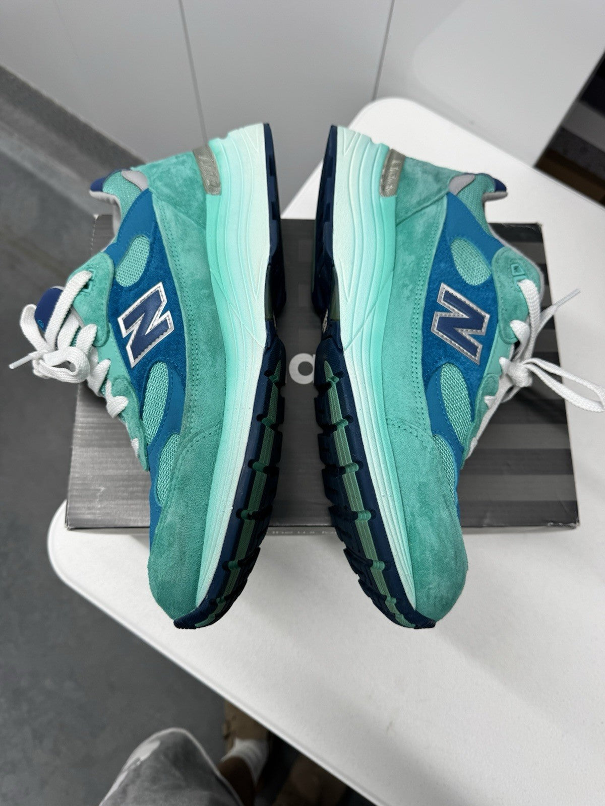 New Balance 992 MiUSA Blue Silver Metallic Size 11