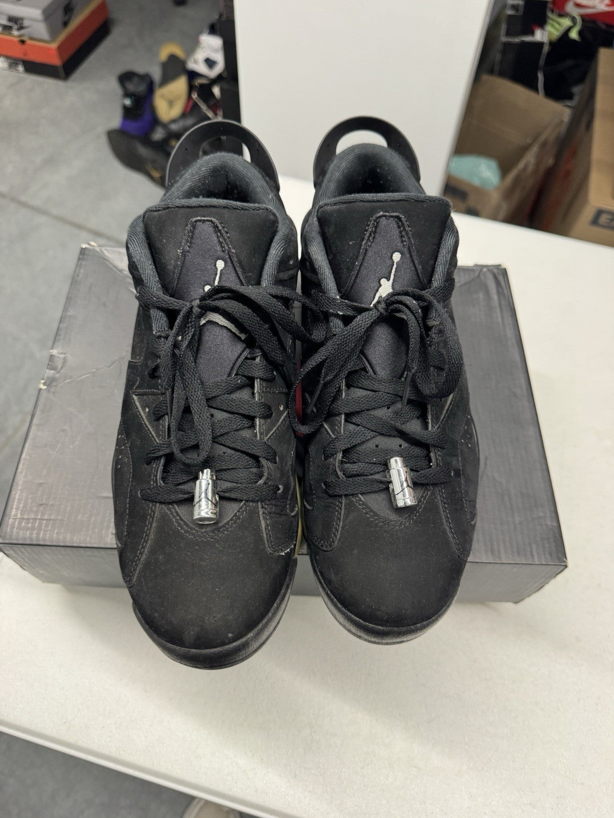 Jordan Air Jordan 6 Retro Low Chrome Black/Metallic Silver-White 2015 SIZE 9.5