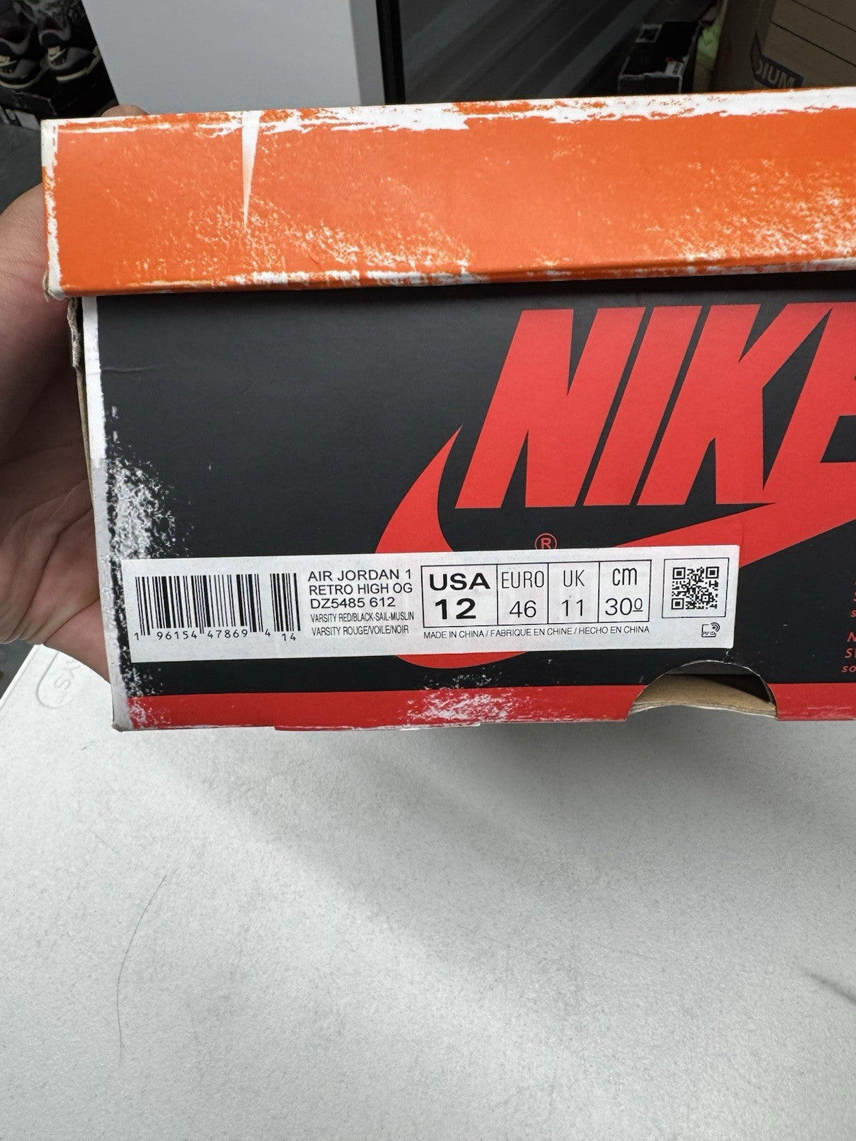 Jordan AJ1 Retro High OG Chicago Lost & Found Size 12 DZ5485-612