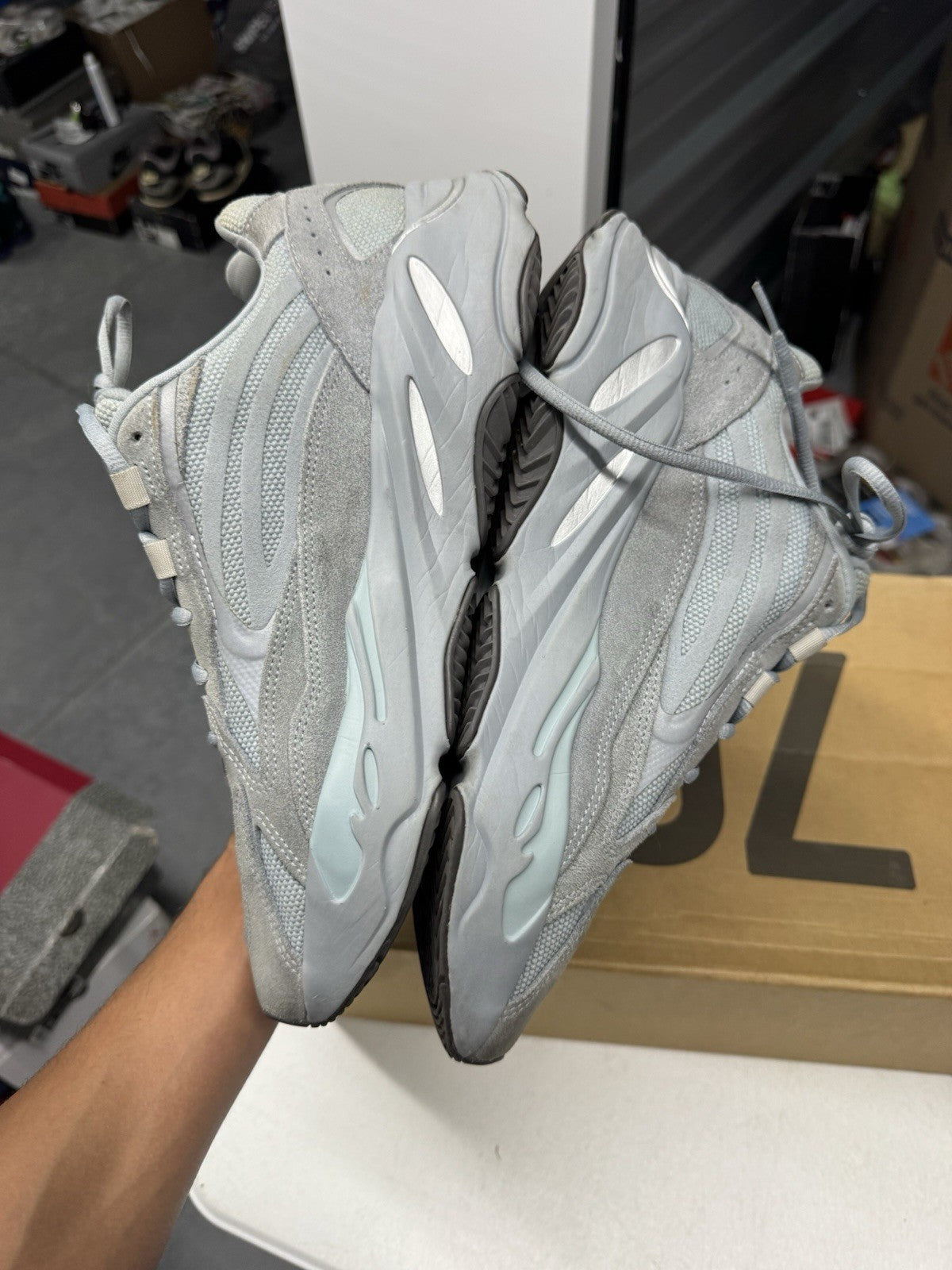 adidas Yeezy Boost 700 V2 Hospital Blue Men's Sneakers Size 12.5 FV8424
