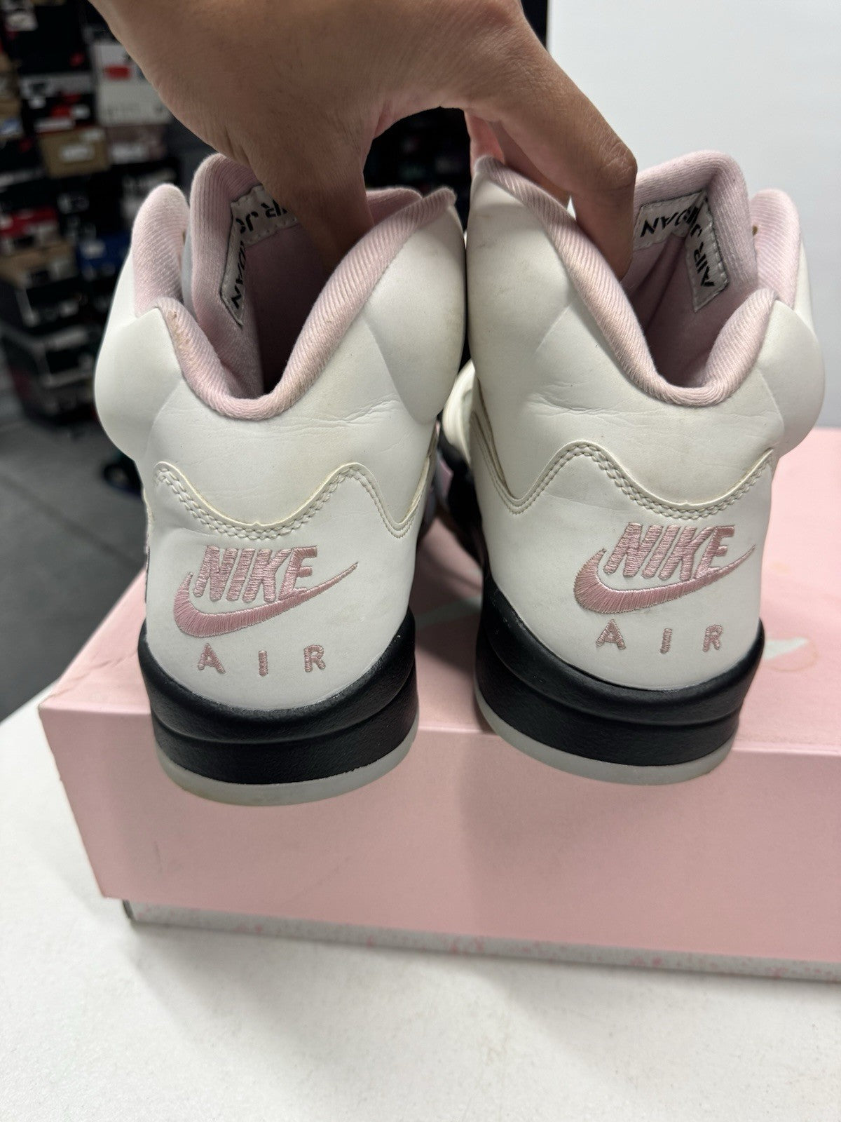 Jordan Air Jordan 5 Retro Medium Soft Pink White/Black Men's Sneakers Size 10.5