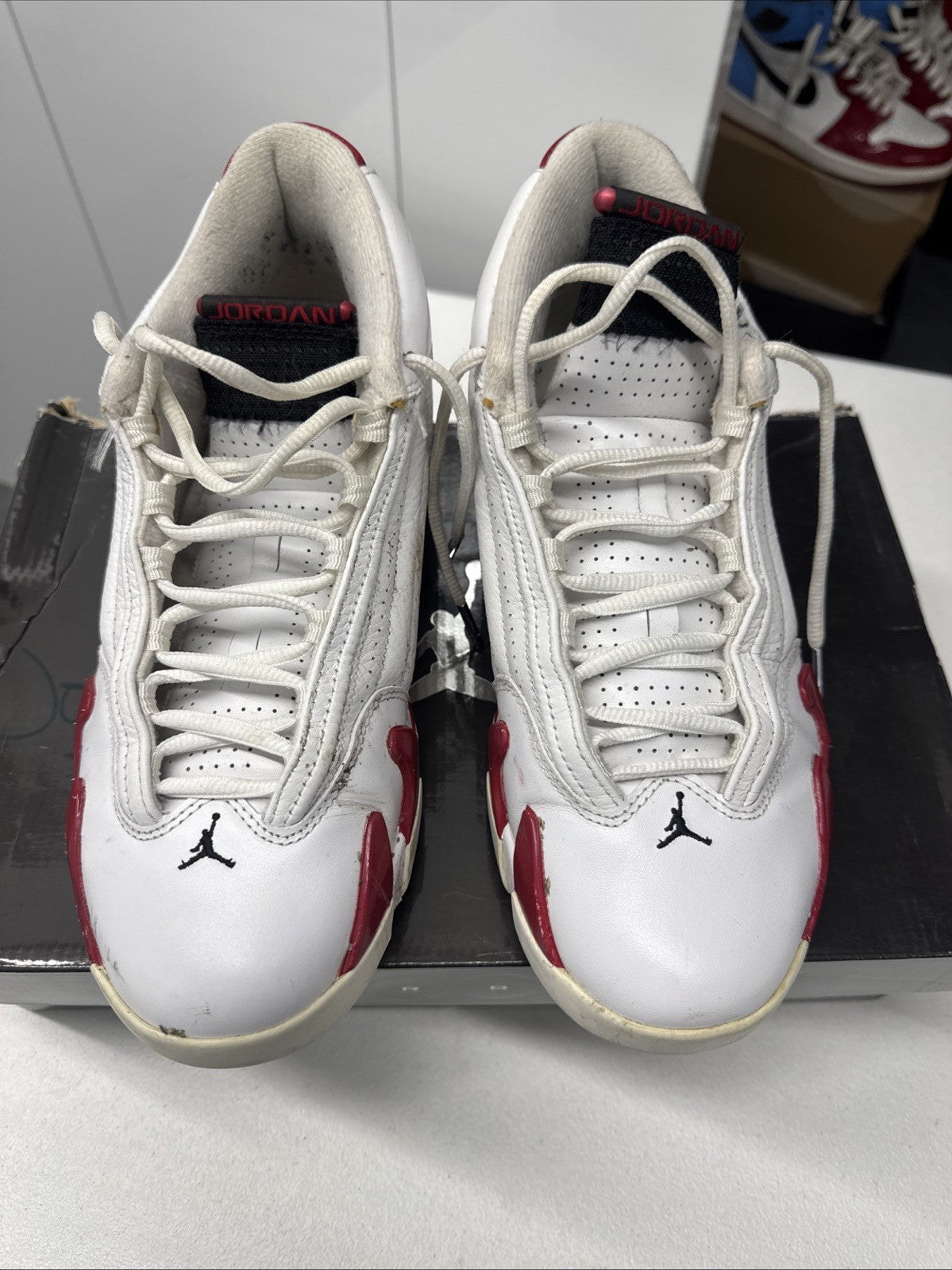 Air Jordan 14 Retro Candy Cane Men's Sneakers Size 8.5