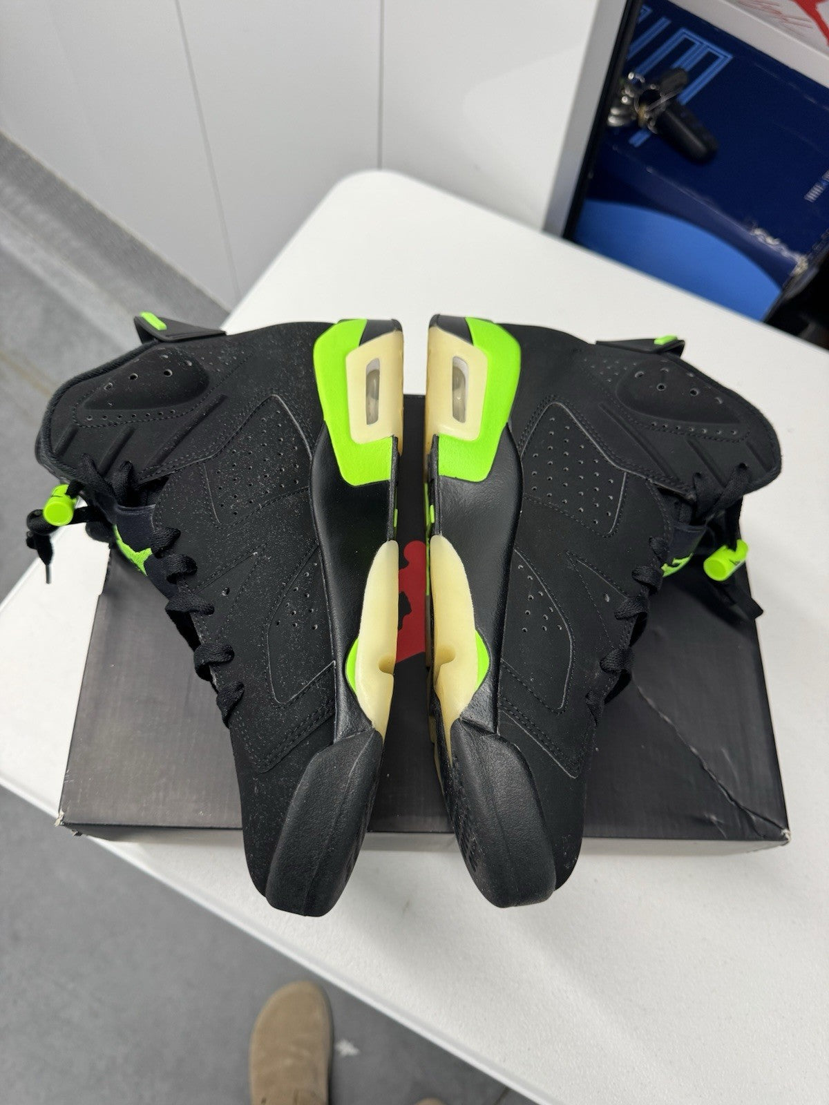 Jordan 6 Retro Electric Green Men's Sneakers 2021 Black/Green Size 10
