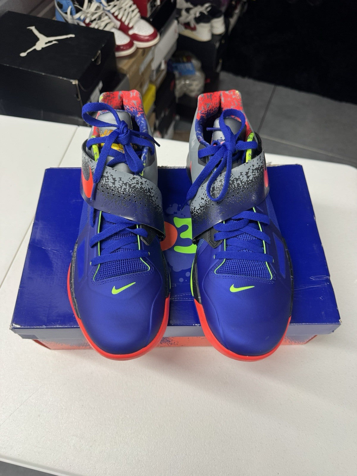 Nike Men's Zoom KD 4 IV Nerf Basketball Shoes Multicolor, Size 13