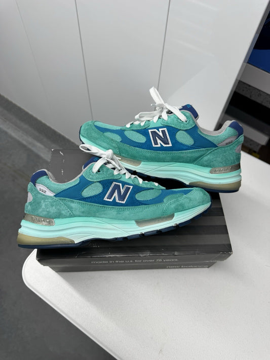 New Balance 992 MiUSA Blue Silver Metallic Size 11
