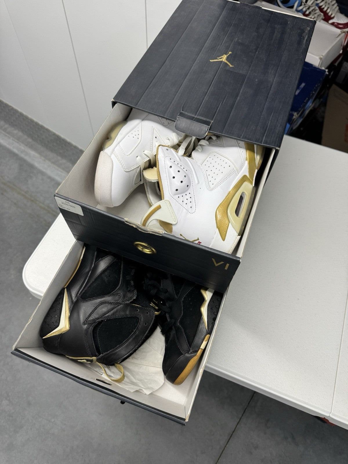 Air Jordan 7/6 Retro Golden Moments Pack Size 9.5 535357-935