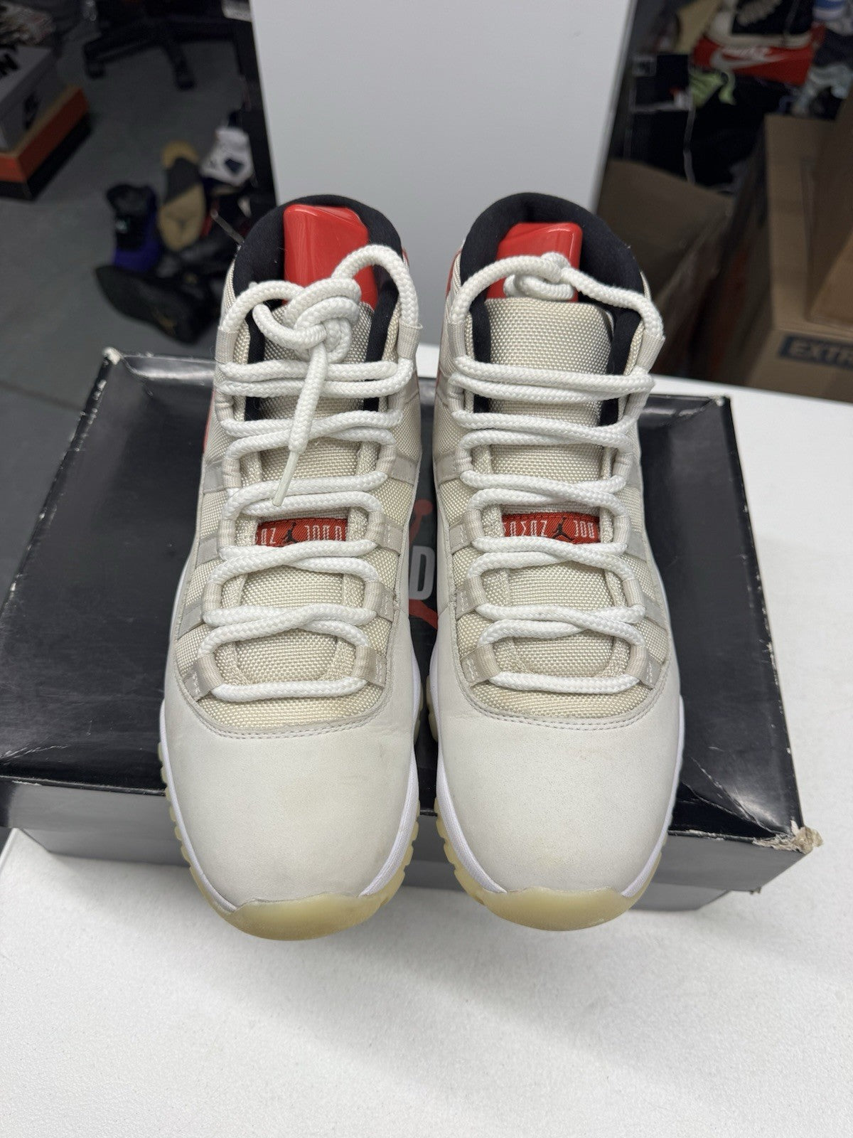 Jordan Air Jordan 11 Retro Platinum Tint/Sail-University Red 2018 SIZE 9.5