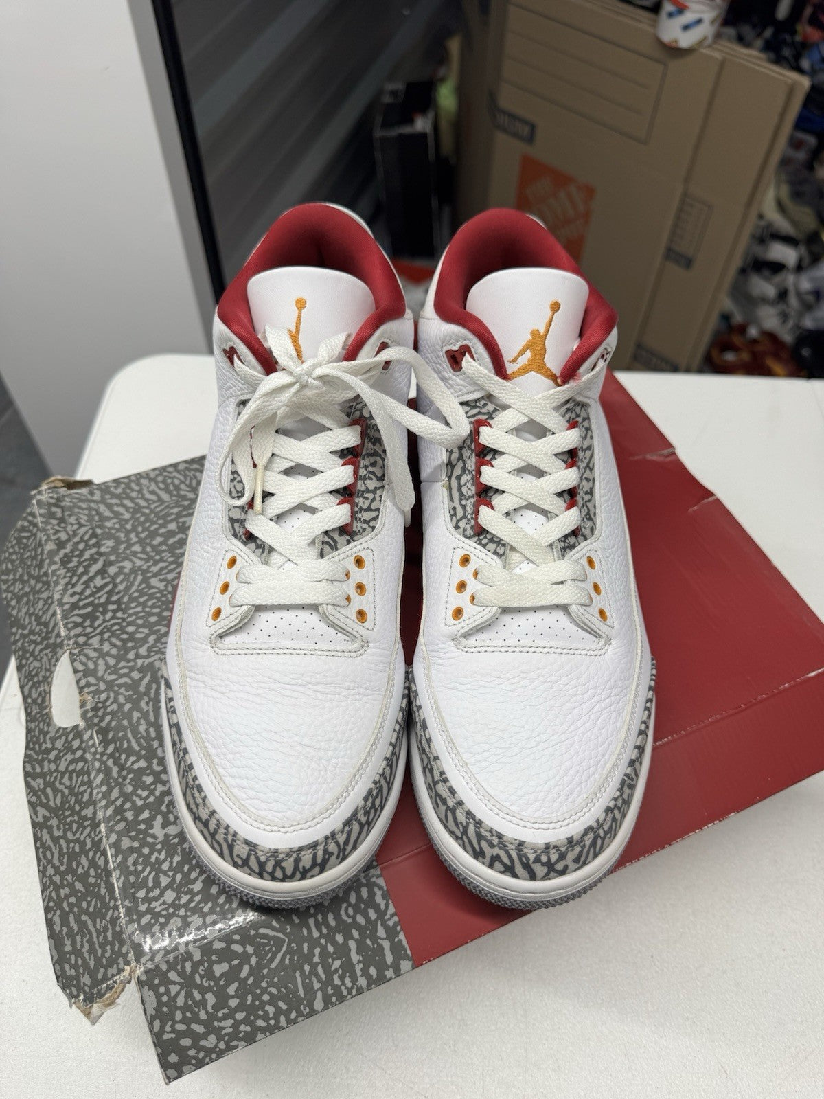 Jordan Air Jordan 3 Retro Cardinal Red Men's Sneakers White Size 12 CT8532-126