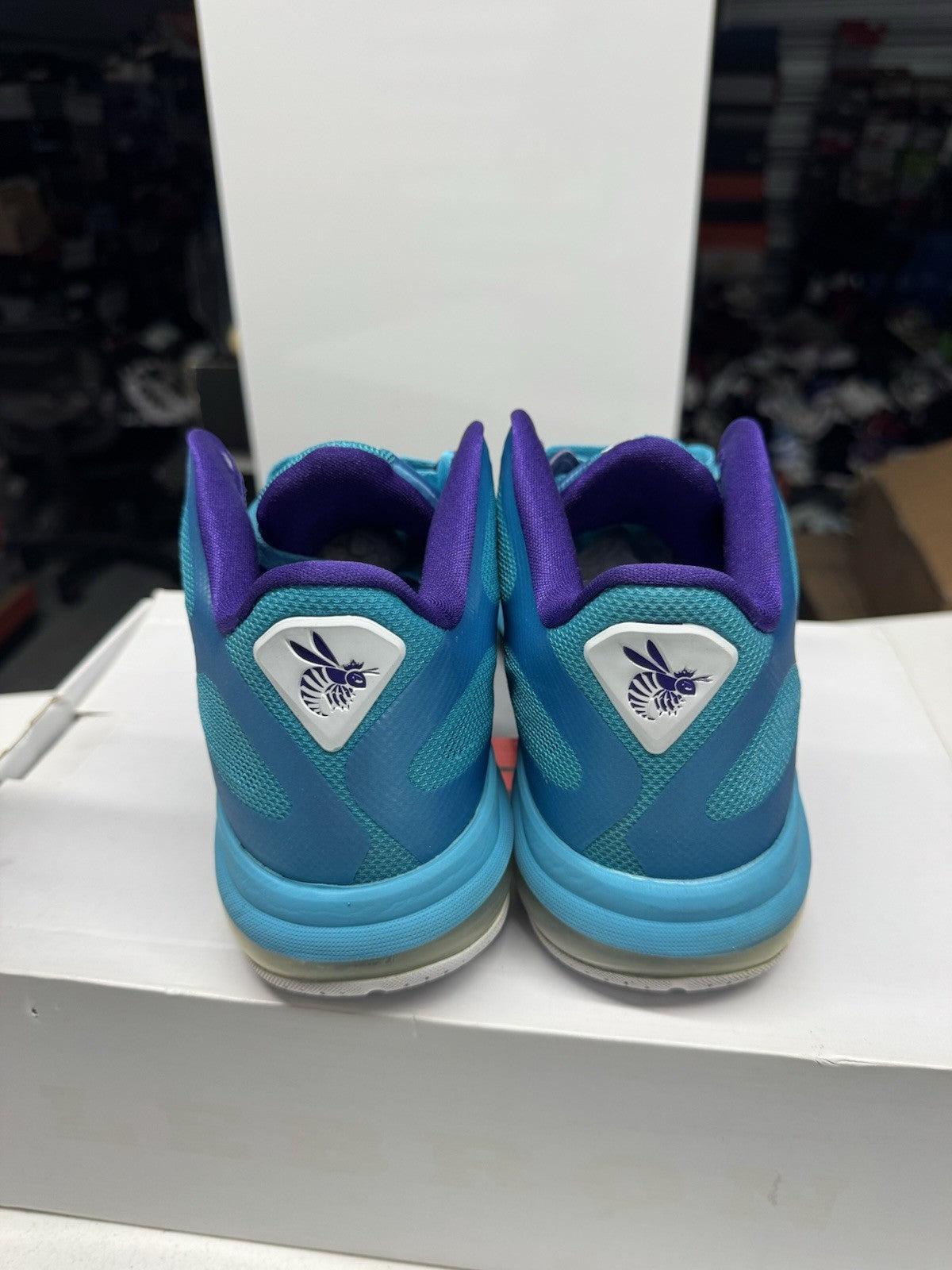 Nike LeBron 9 Low Summit Lake Hornets Men's Sneakers Turquoise/Purple/White