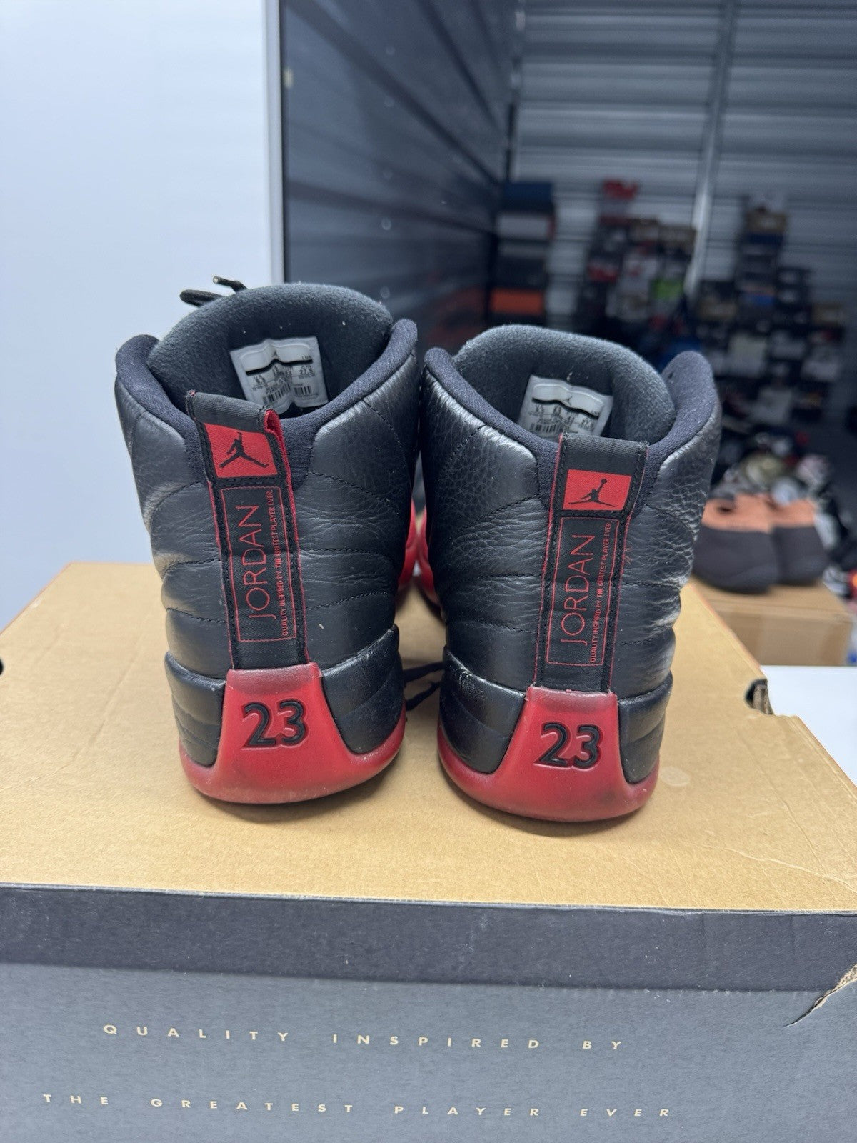 Jordan Air Jordan 12 Retro Flu Game Black/Varsity Red SIZE 9.5